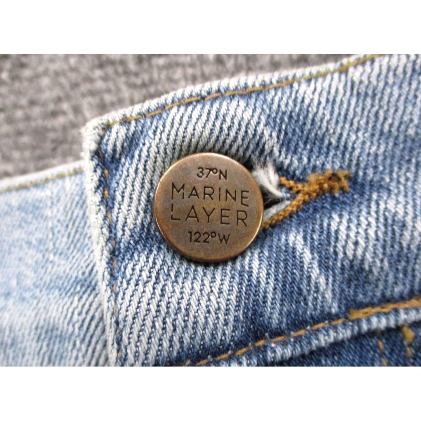 Marine Layer Marine Layer Jeans Mens 32 X 30 Blue Denim Slim Stretch Casual Regular Straight Jeans Mens Size US 30 / EU 46 - 7 Thumbnail