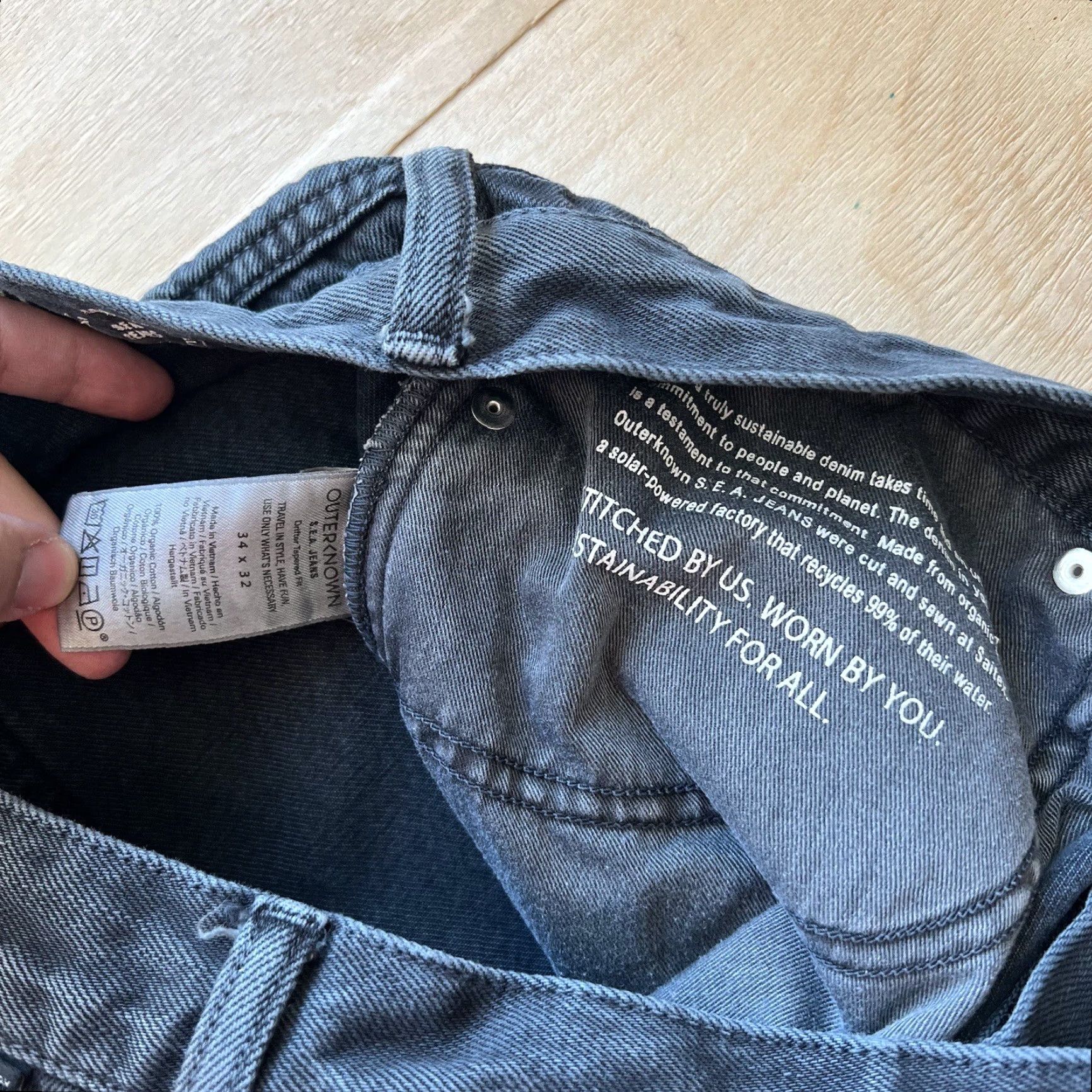 Outerknown Outerknown Jeans 36x31.5 Black Casual Streetwear SEA Drifter Tapered Fit Men’s Jeans Regular 36 Denim Brown Cotton Logo Vintage: No Size US 36 / EU 52 - 6 Thumbnail
