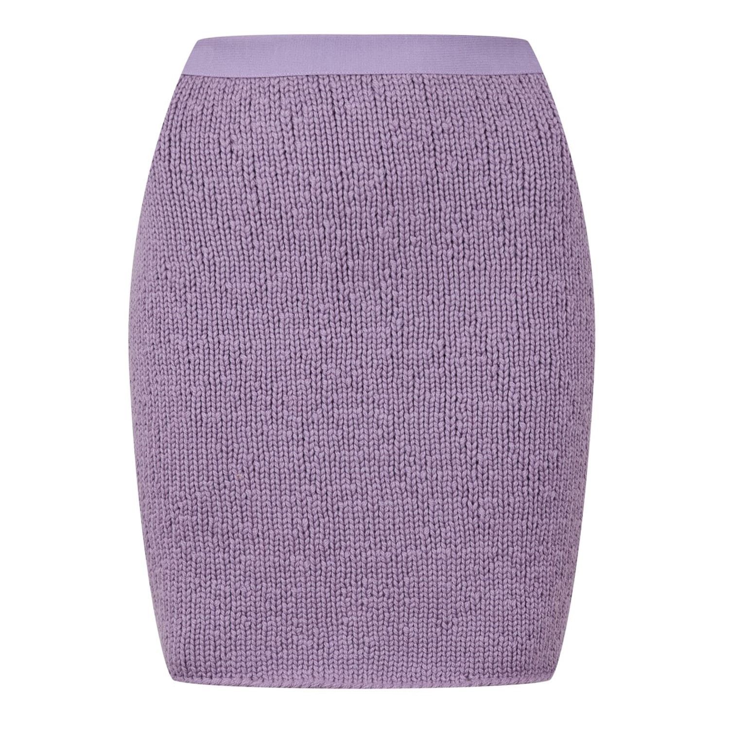 Bottega Veneta Bottega Veneta Bv Mini Skirt in Purple Size 34" / US 12 / IT 48 - 2 Thumbnail