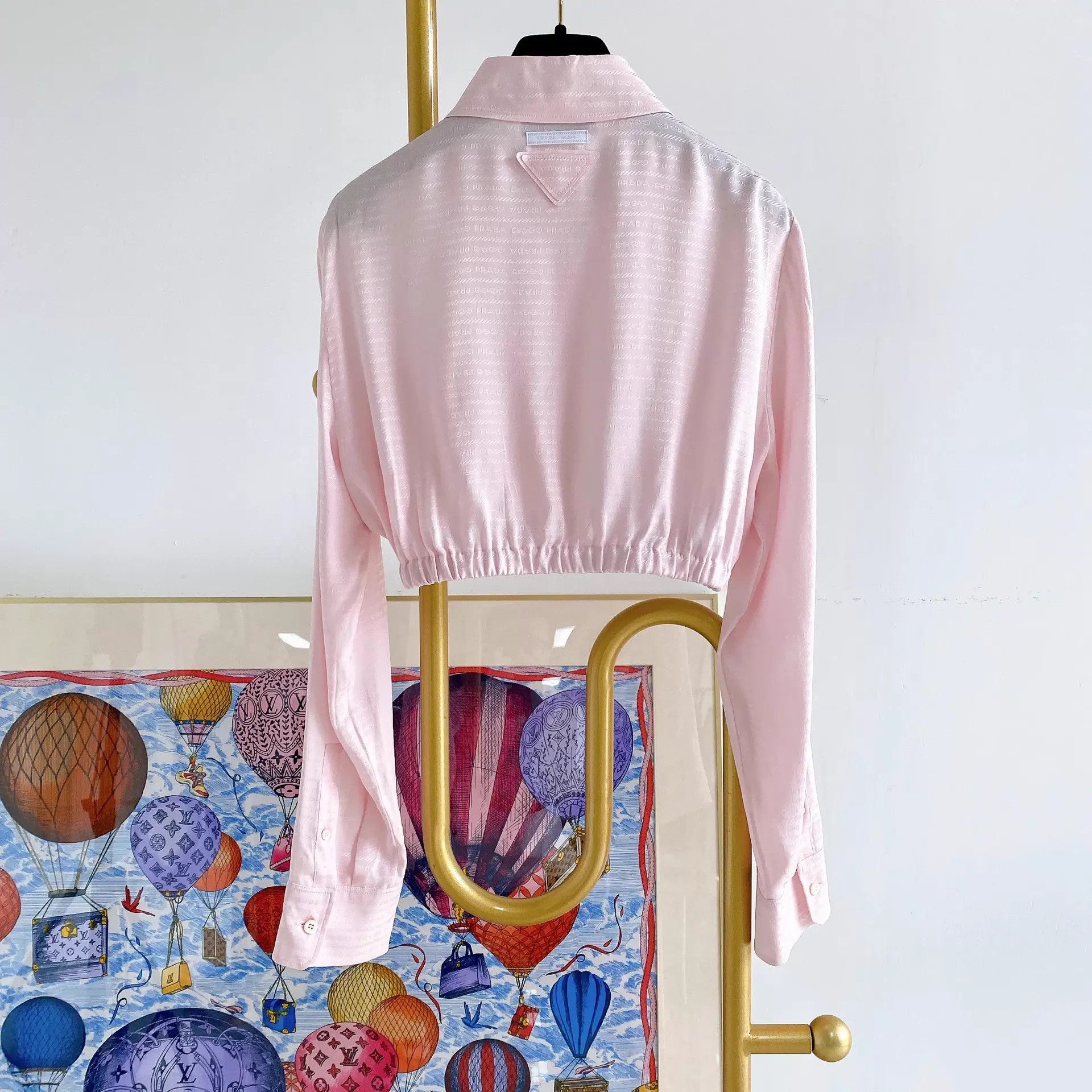 Prada Prada Pink Full Logo Top 40 Size S / US 4 / IT 40 - 2 Thumbnail