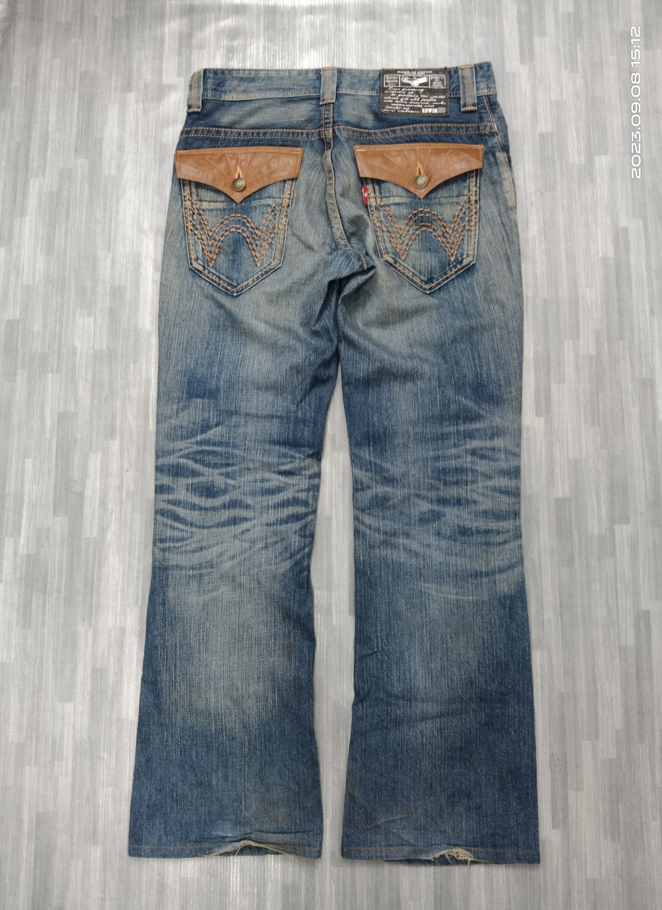 Edwin FLARE SICK EDWIN JAPAN DENIM PANTS Size US 32 / EU 48 - 3 Thumbnail