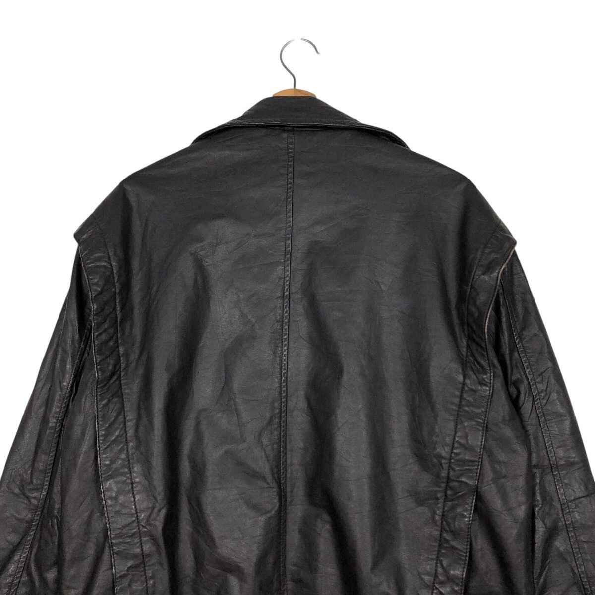 Japanese Brand 📌Vintage Biker Leather Jacket Jindo Blanket Issey Miyake Size US S / EU 44-46 / 1 - 6 Thumbnail