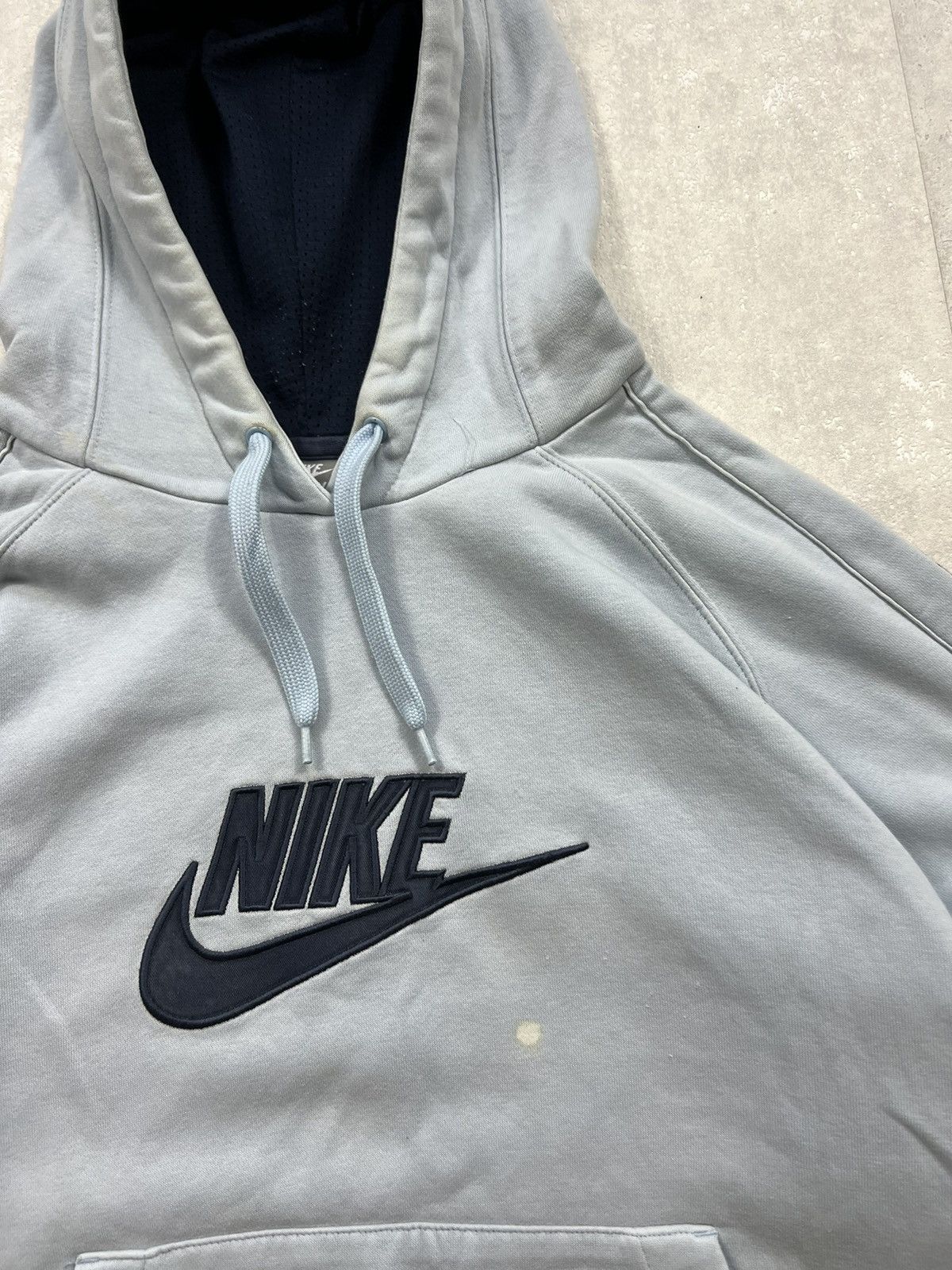 Nike 00’s NIKE BOXY BOG SWOOSH LOGO Y2K DISTRESSED HOODIE Size US XL / EU 56 / 4 - 5 Thumbnail