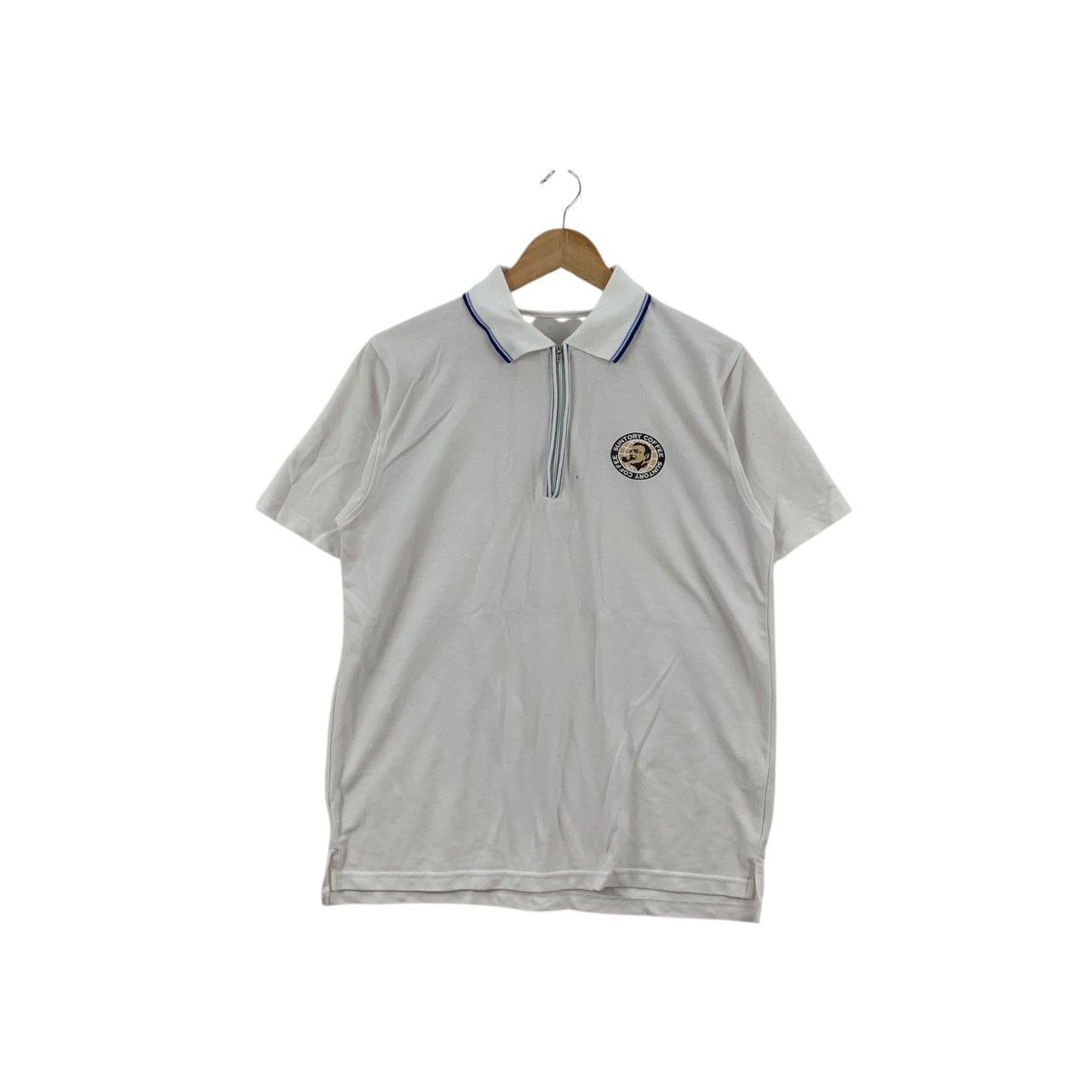 Vintage Vintage SUNTORY COFFEE JAPAN Half Zipper Polo Tee Shirt Size M / US 6-8 / IT 42-44 - 1 Thumbnail