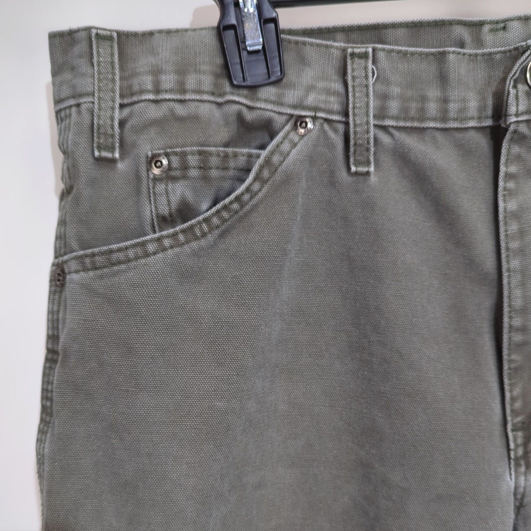 Dickies Dickies Denim Carpenter Straight Leg Jeans Men's 36x32 Green - Regular Fit, 5-Pocket, Belt Loops, High Rise, Cotton, Denim, Work Jeans Size US 36 / EU 52 - 3 Thumbnail