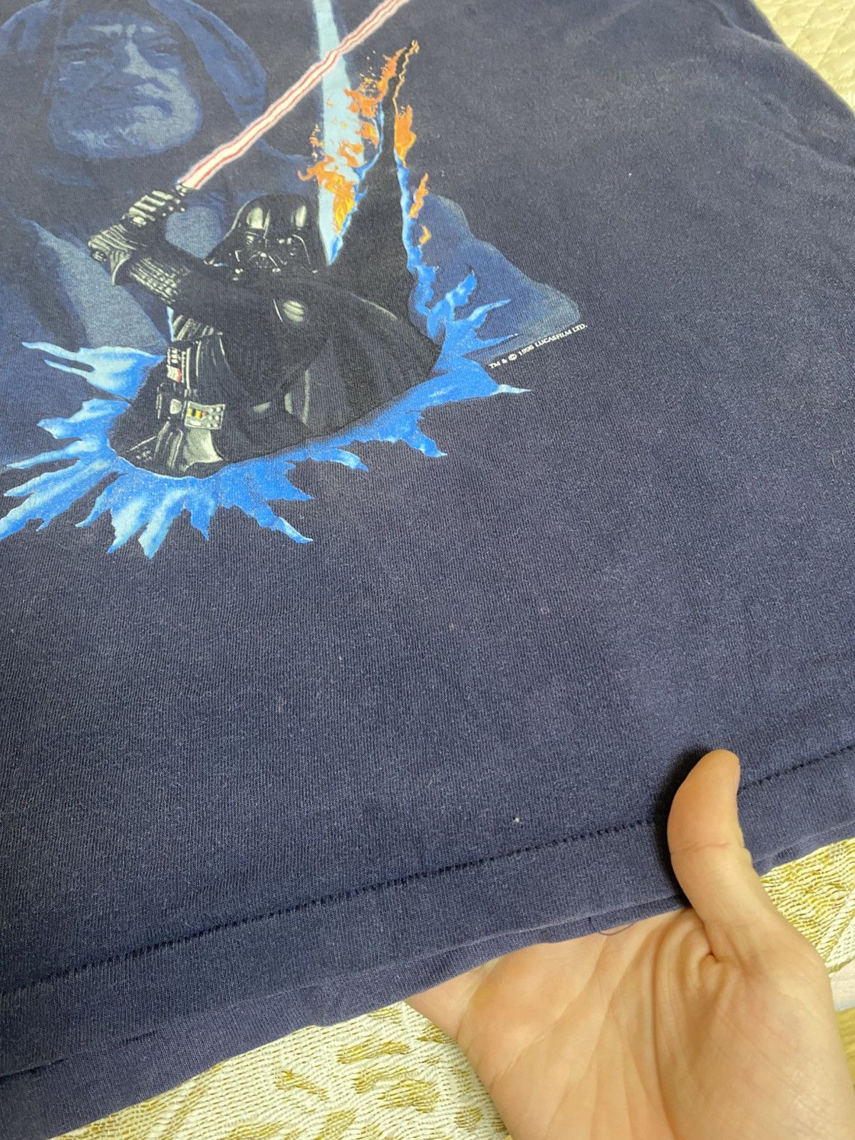 Star Wars 🔥 Star Wars 1996 Obi Wan Darth Vader Lucasfilm T Shirt Movie Size US XL / EU 56 / 4 - 8 Thumbnail