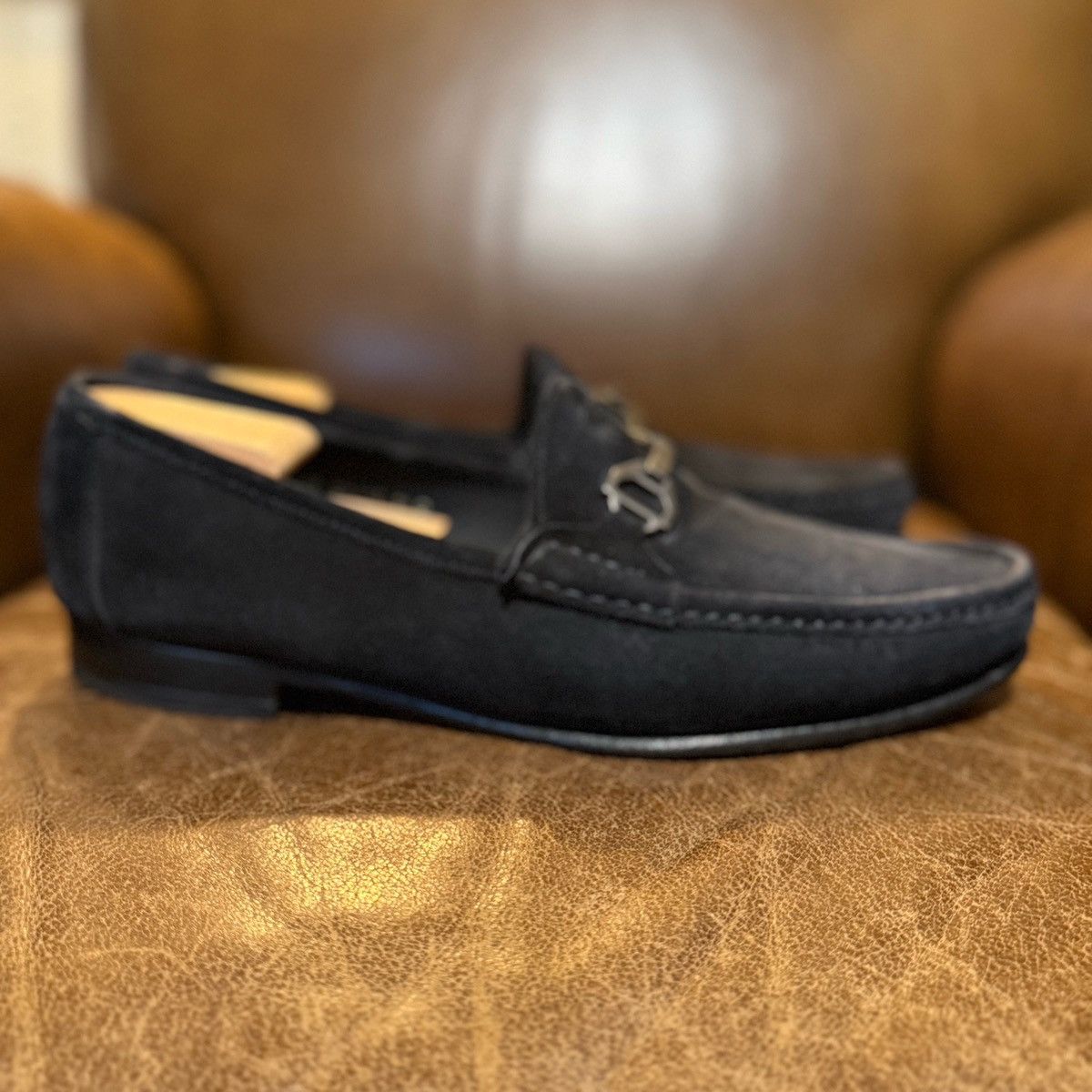 Allen Edmonds Allen Edmonds Black Suede Penny Loafers – 11D – Made in USA Size US 11 / EU 44 - 1 Thumbnail