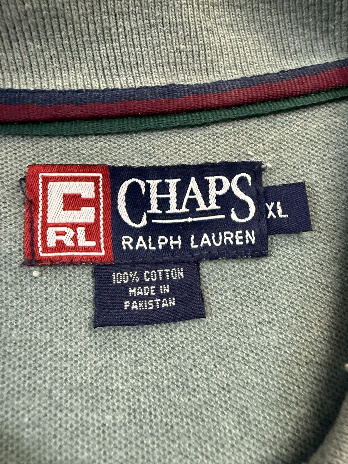 Chaps × Chaps Ralph Lauren × Vintage Chaps Ralph Lauren Seafoam Green Embroidered Logo Polo XL Size US XL / EU 56 / 4 - 3 Thumbnail
