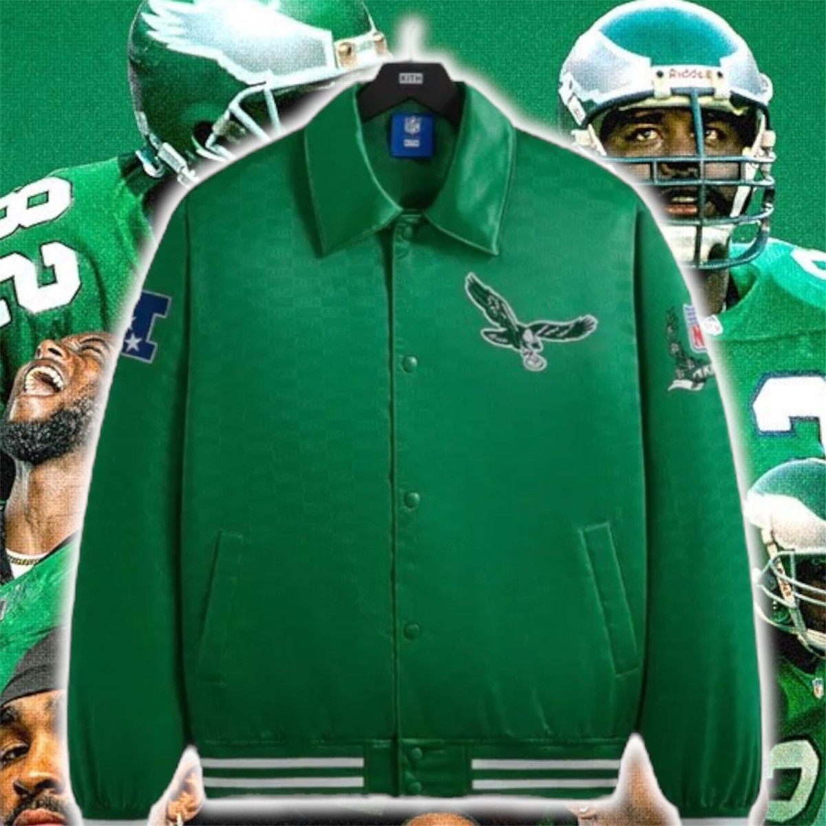 Kith × NFL Kith🇺🇸 x NFL 🏈 Eagles 🦅Satin Bomber 🧥 Size US M / EU 48-50 / 2 - 1 Thumbnail