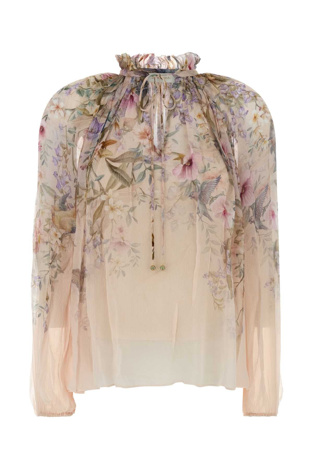 Zimmermann Printed Crepe Rebellion Blouse Size XS / US 0-2 / IT 36-38 - 1 Thumbnail