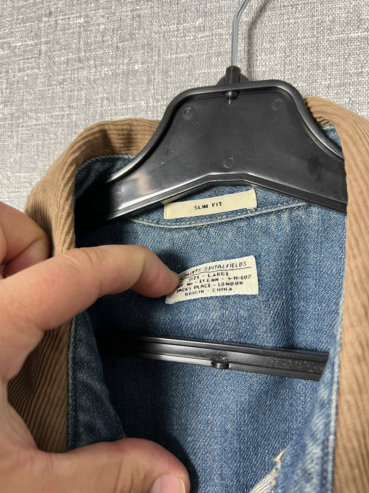 Allsaints AllSaints Redford Denim Long Sleeve Corduroy Collar Shirt Size US M / EU 48-50 / 2 - 7 Thumbnail