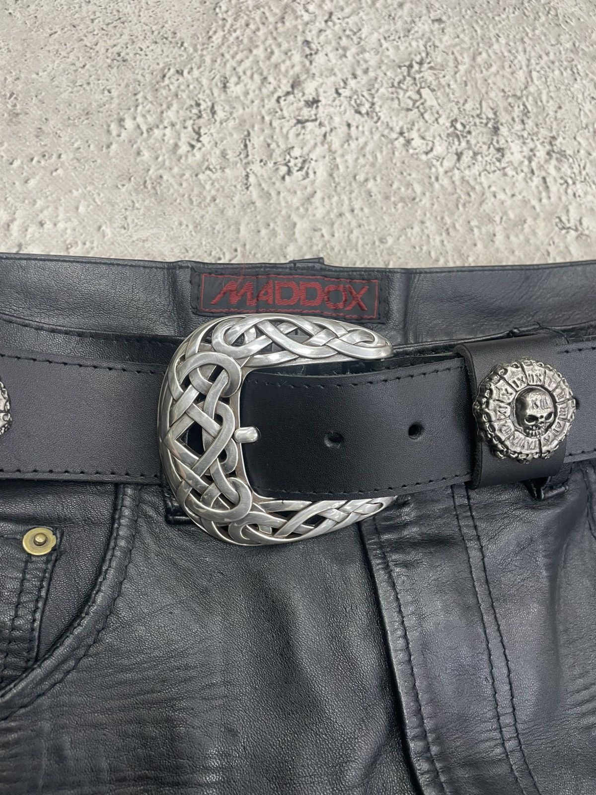 Japanese Brand Vintage Belts Y2K Rhinestones Punk leather belt Japanese Size ONE SIZE - 5 Thumbnail