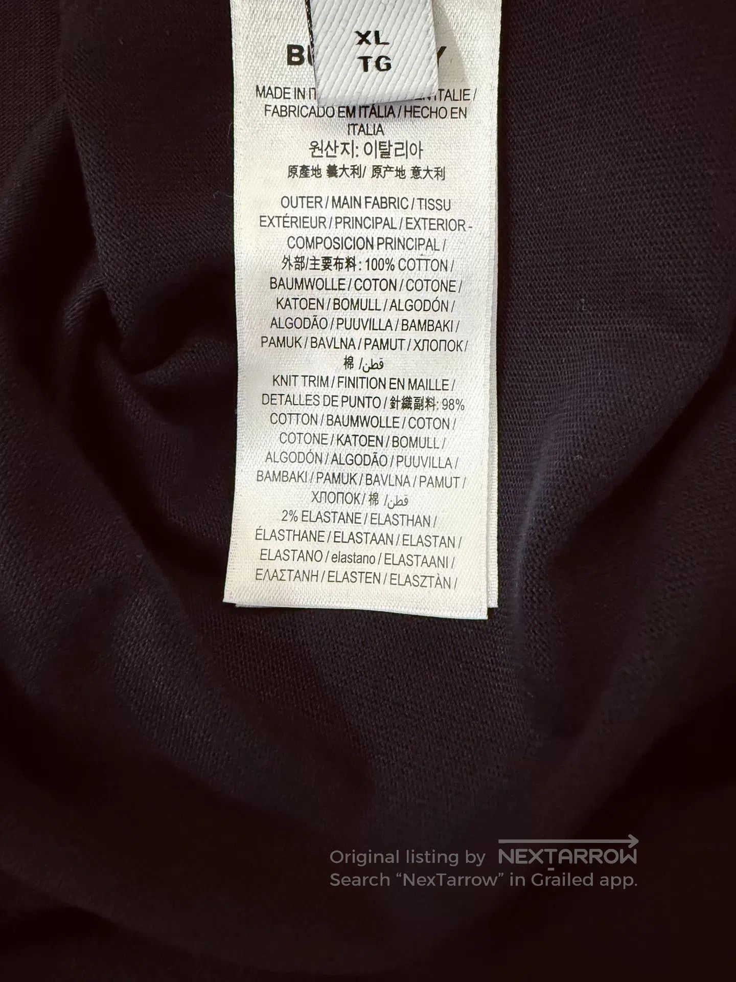 Burberry Burberry Black T-Shirt. Size US XL / EU 56 / 4 - 6 Thumbnail