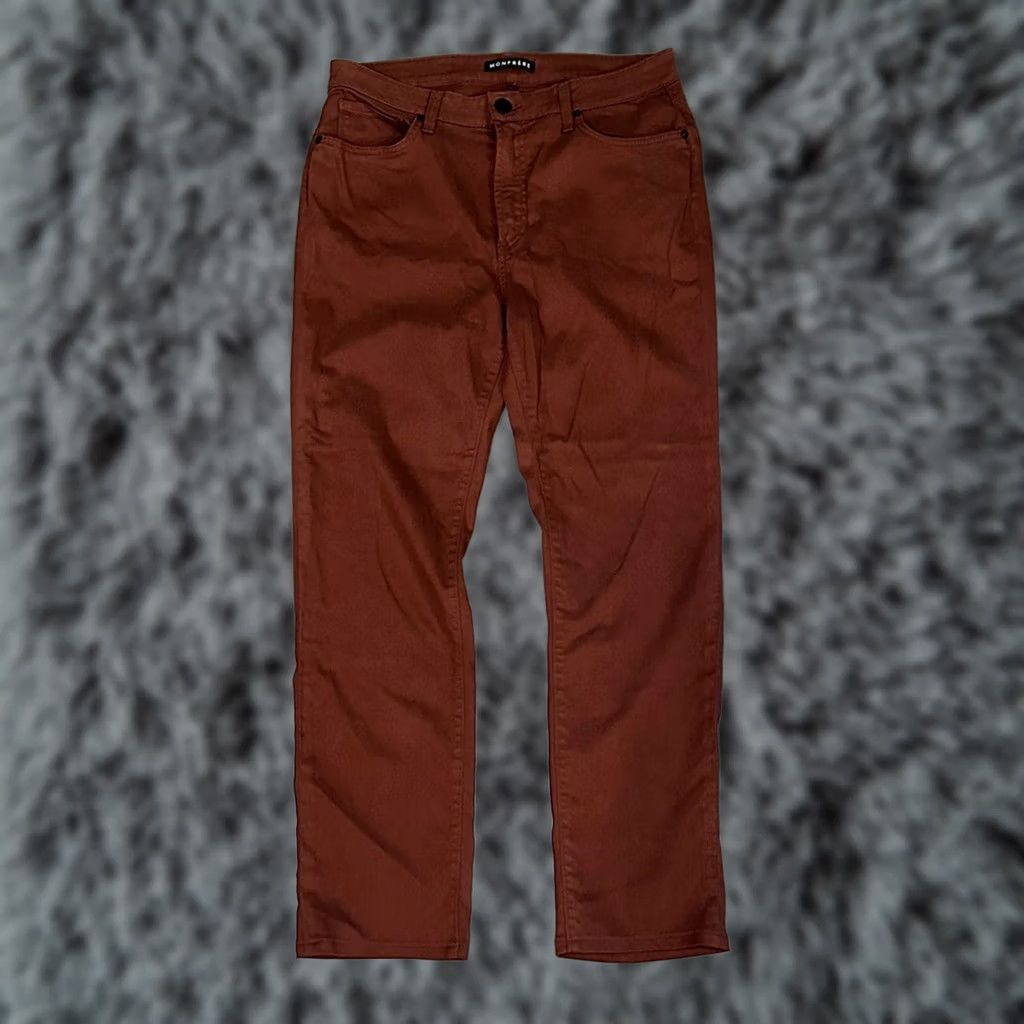 MONFRERE Monfrere Japanese Denim Stretch Jeans 34 Regular Men Rust Brown 28 41 34 Size US 34 / EU 50 - 1 Thumbnail