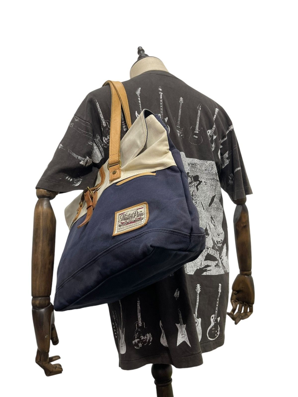 MasterPiece Cotton Canvas Leather Masterpiece Japan Tote Bag 9🟩 Size ONE SIZE - 3 Thumbnail