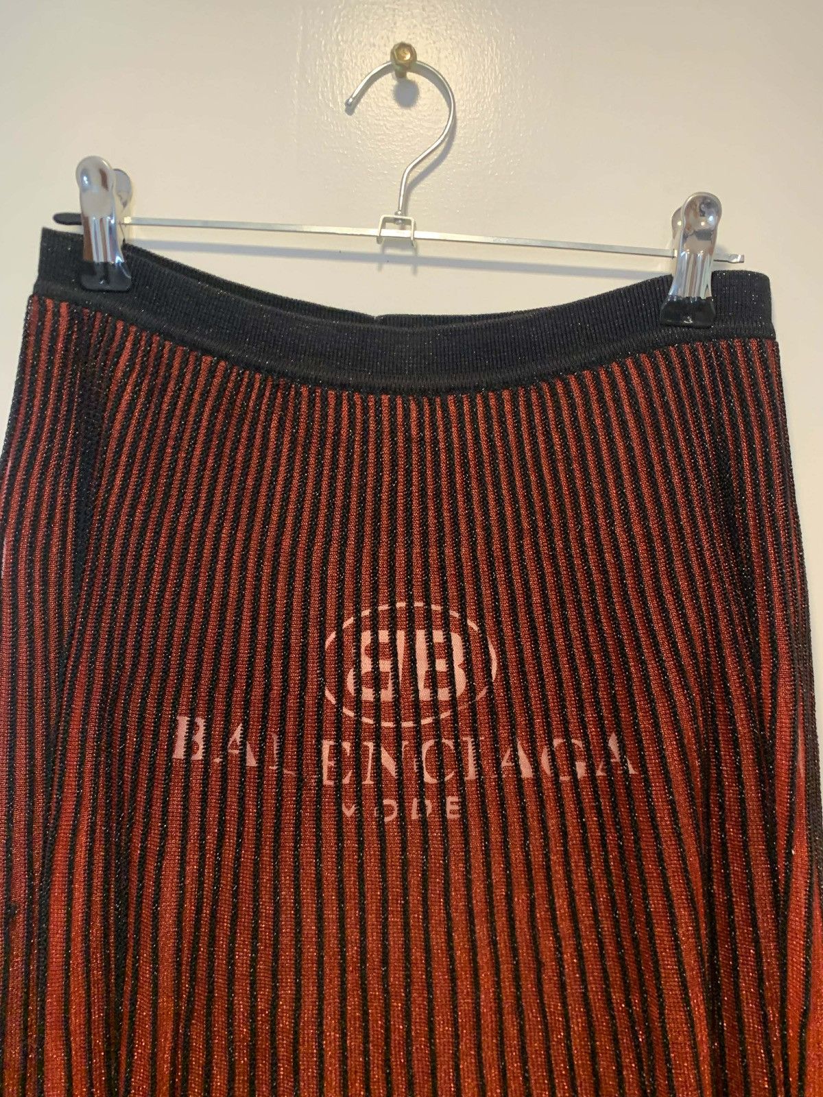Balenciaga Balenciaga Pleated Logo Maxi Skirt Size 28" / US 6 / IT 42 - 4 Thumbnail