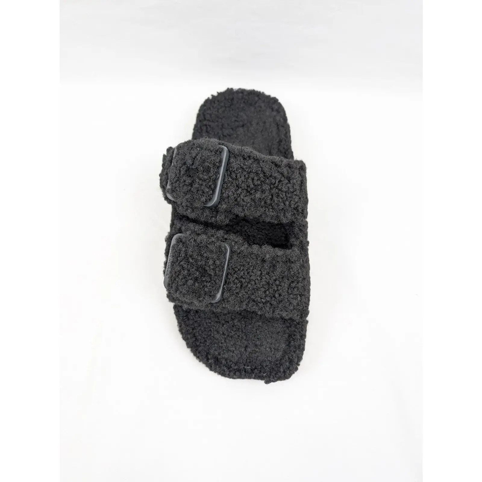 Balenciaga o1rshd1 Furry Shearling Mallorca Sandals in Black Size US 8 / EU 41 - 7 Thumbnail