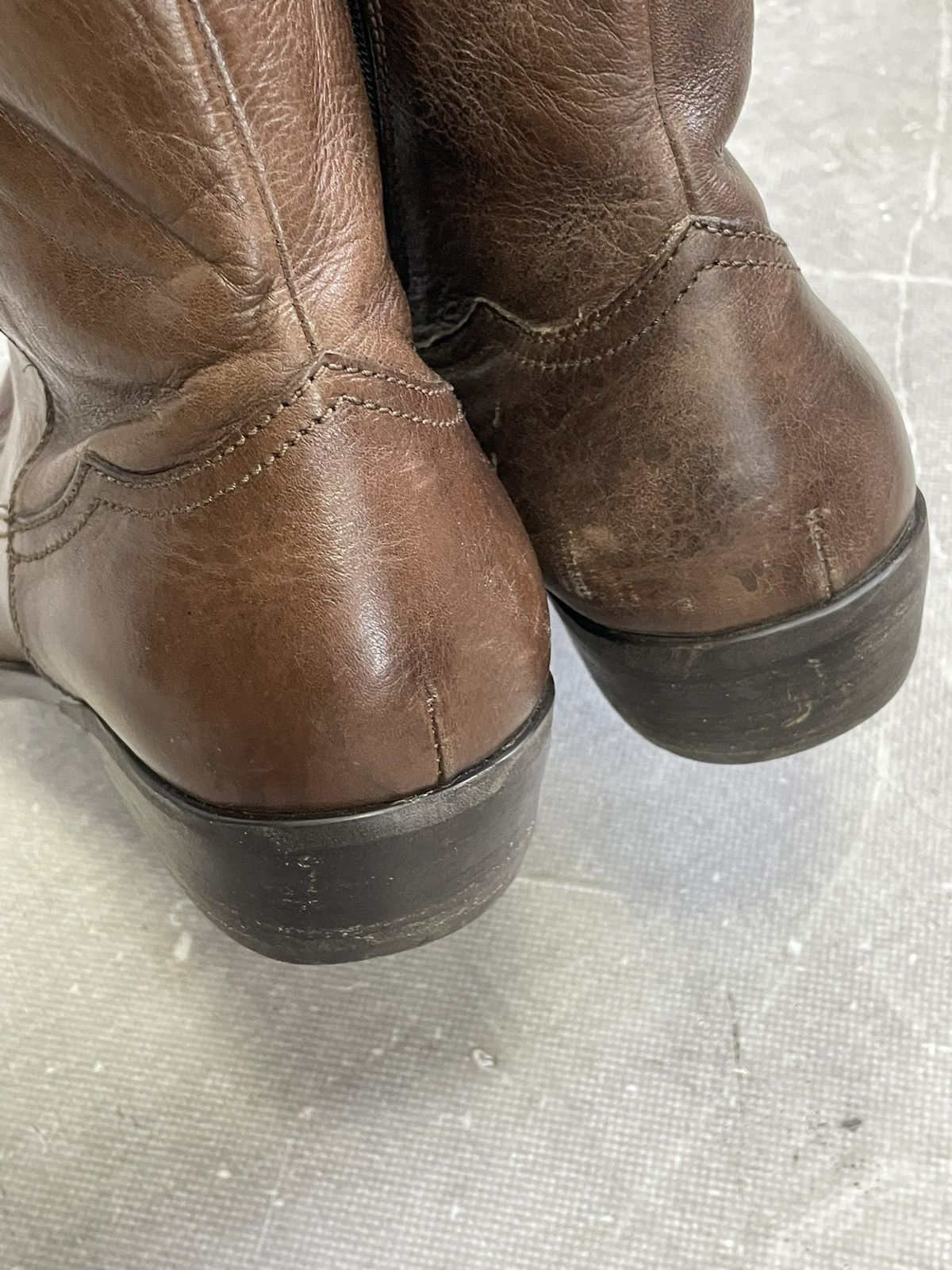 Hedi Slimane Western guidi Brown Leather Boots avant garde Classic Style Size US 10 / EU 43 - 9 Thumbnail