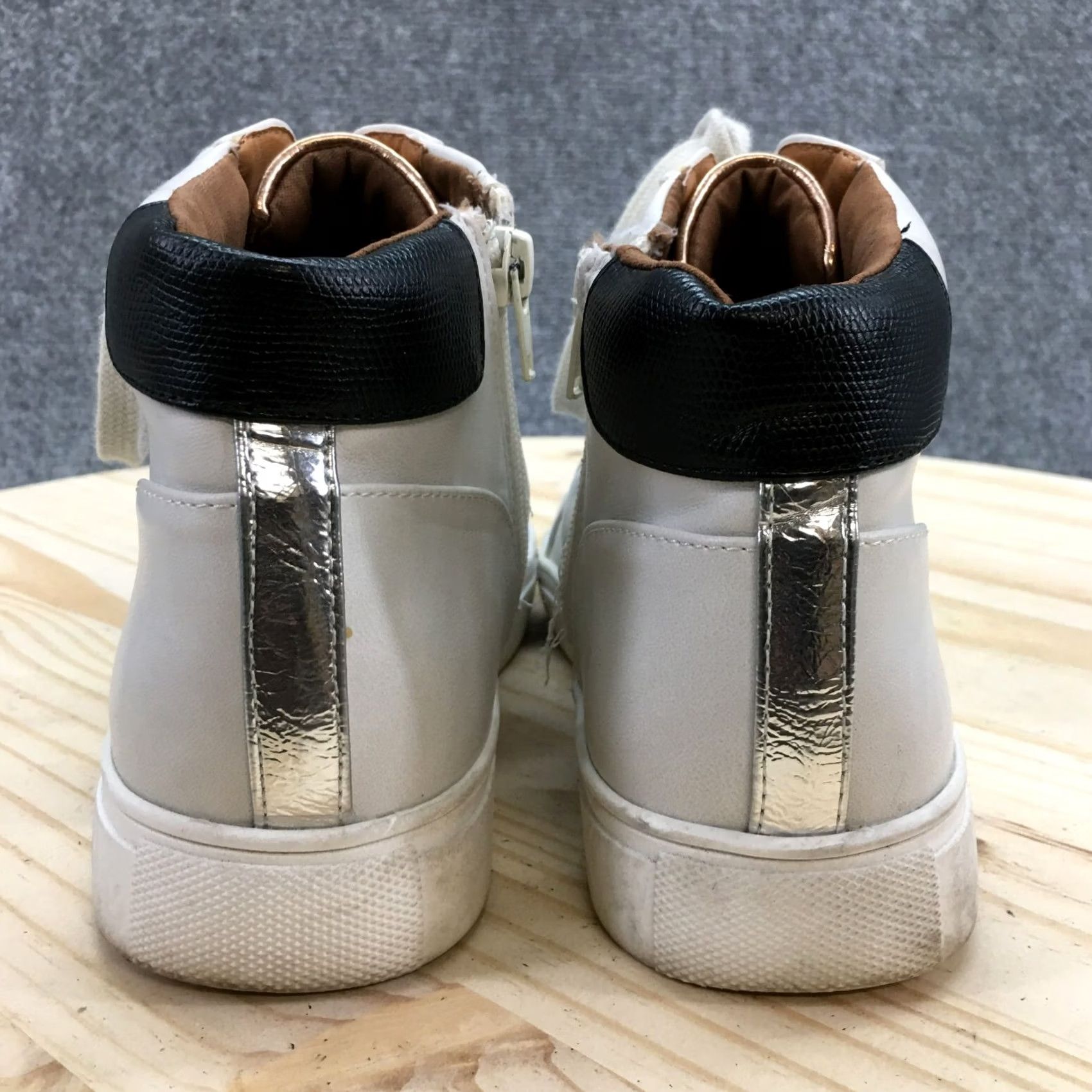 Dolce Vita Dolce Vita Shoes Womens 8 Alvira Wedge Sneakers White Faux Leather High Top Shoes Women's Casual Sneaker Modern Classic Mens Womens Girls? Size M / US 6-8 / IT 42-44 - 6 Thumbnail