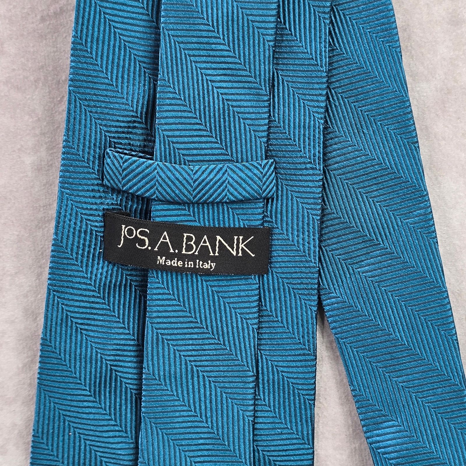 Jos. A. Bank Jos. A. Bank Blue Stripe Repp 100% Silk Italy Men's Neck Tie Size 30 - 4 Thumbnail