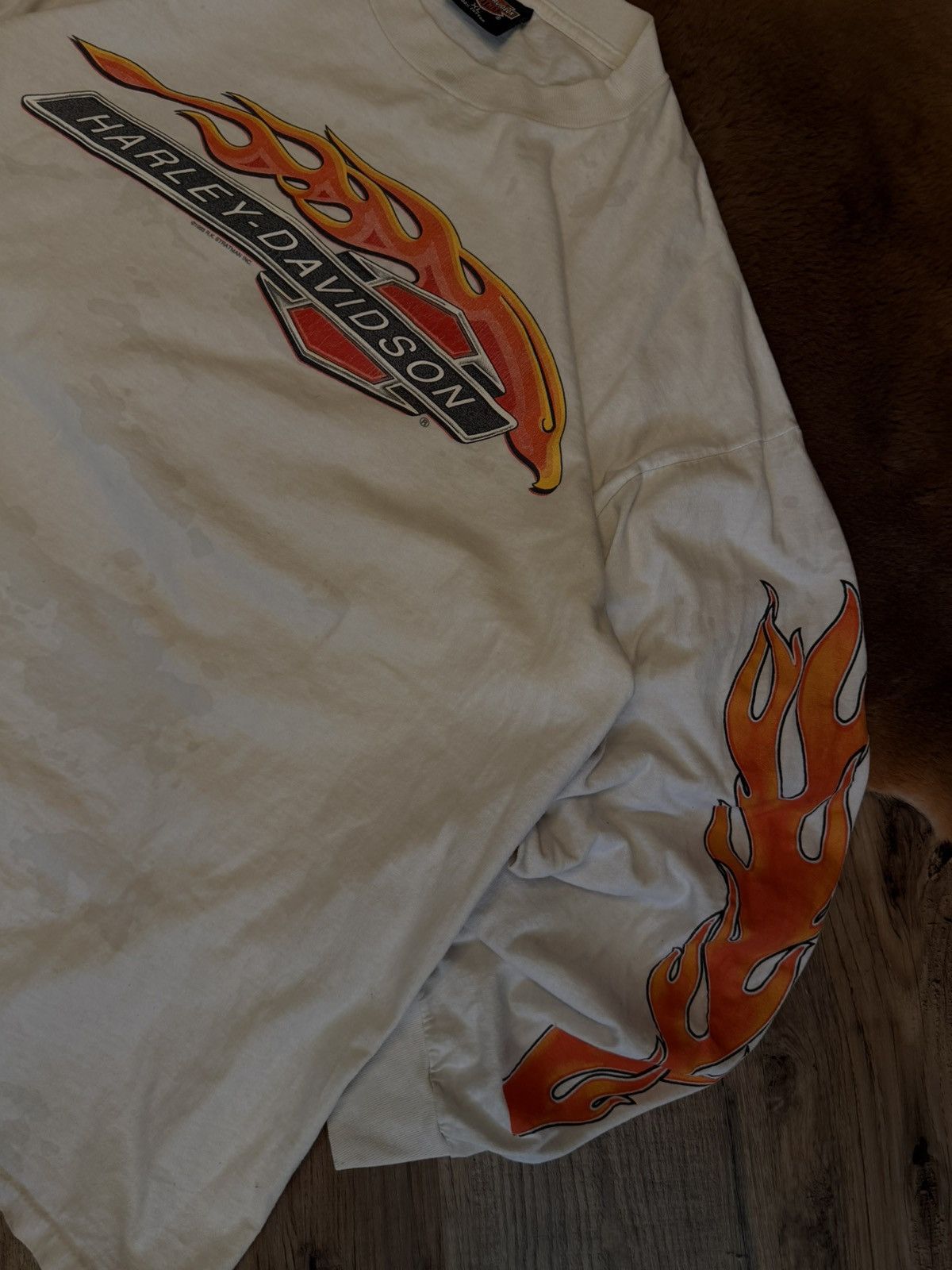 Harley Davidson Vintage 1993 Harley-Davidson flames longsleeve Size US XL / EU 56 / 4 - 4 Thumbnail