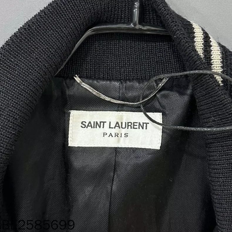 Saint Laurent Paris Classic Black and White Baseball Jacket-2506 Size US L / EU 52-54 / 3 - 4 Thumbnail