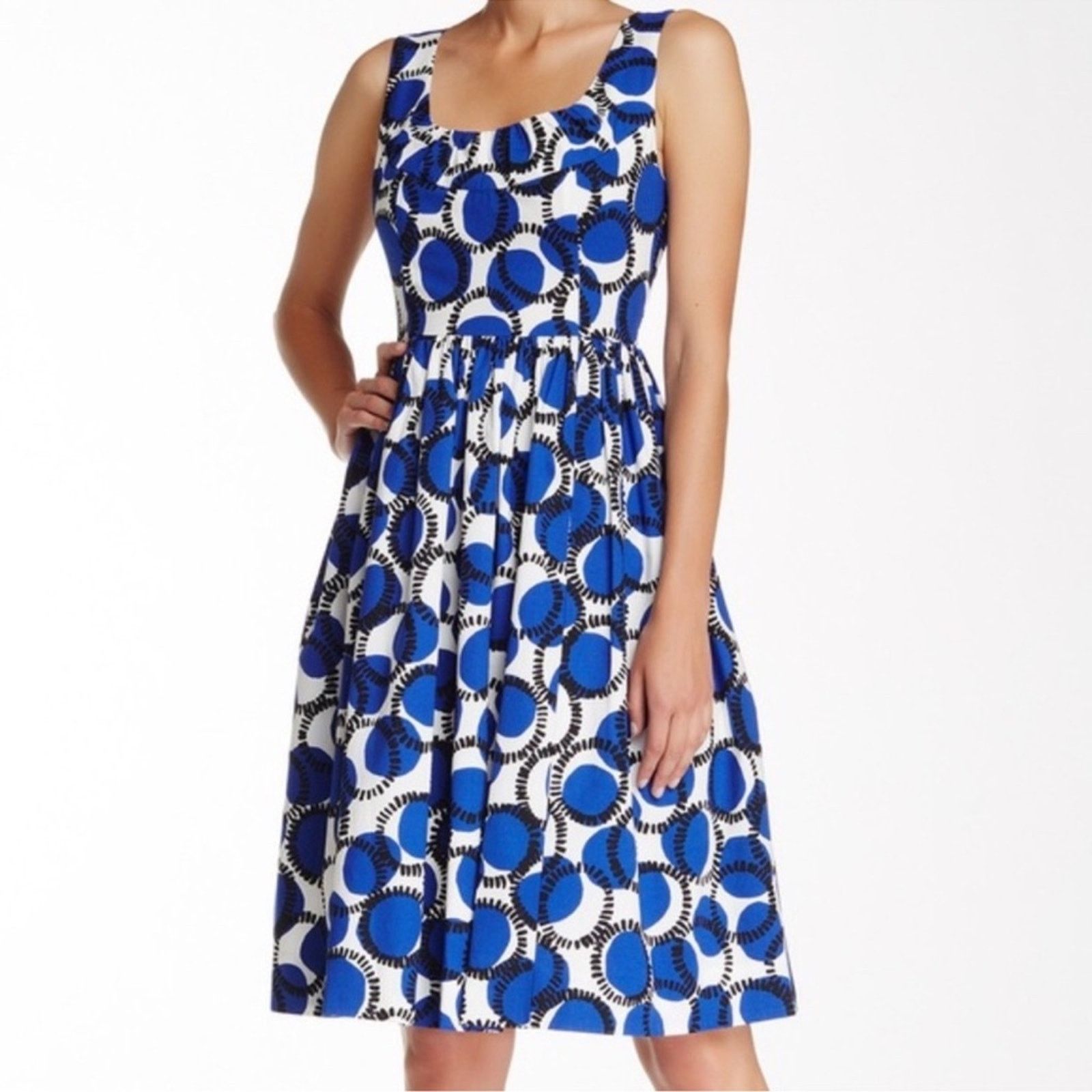 Kate Spade KATE SPADE Stamped Dots Fit & Flare Empire Waist Dress Size XS / US 0-2 / IT 36-38 - 2 Thumbnail