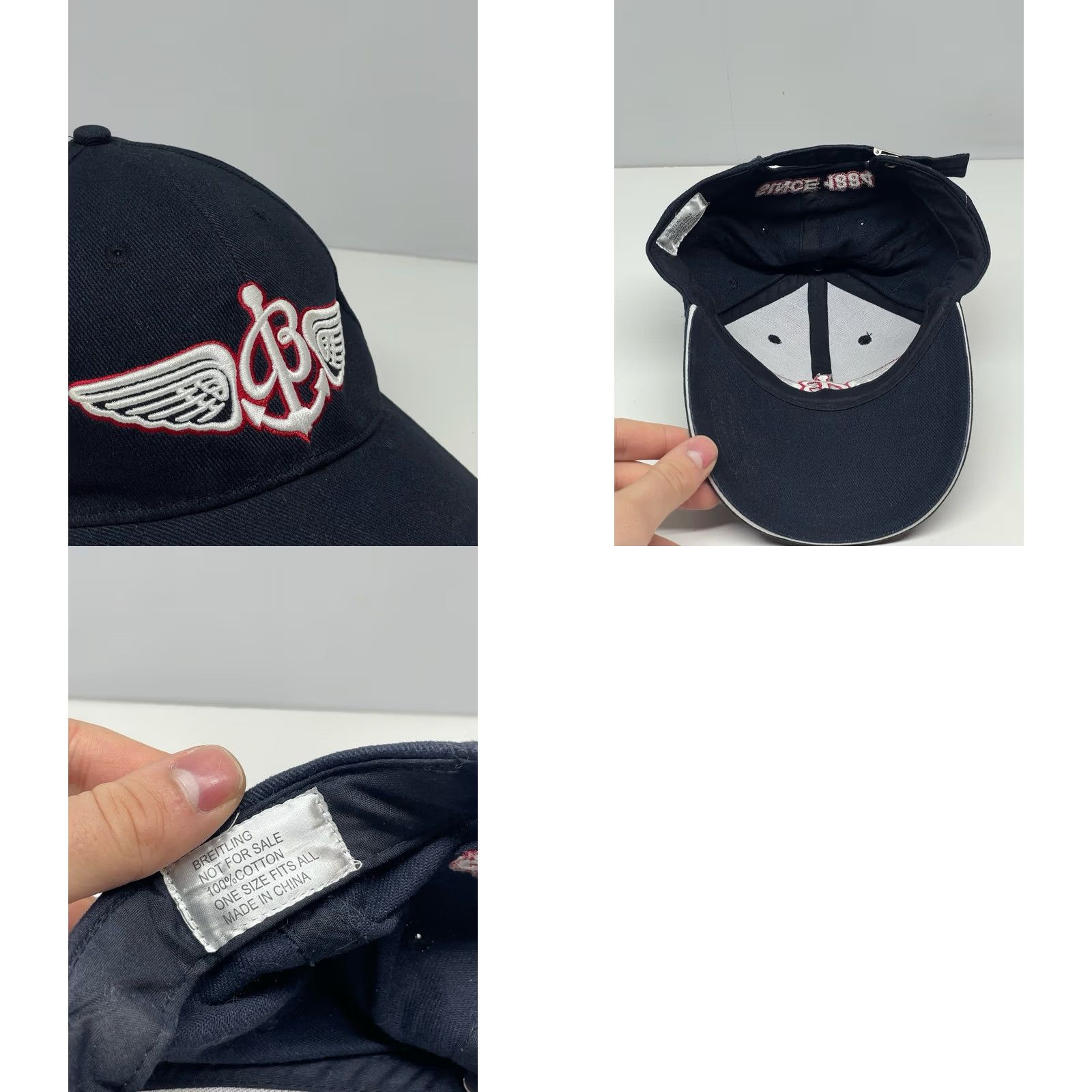 Breitling Breitling Mens Black Strapback Adjustable Hat Size ONE SIZE - 8 Thumbnail