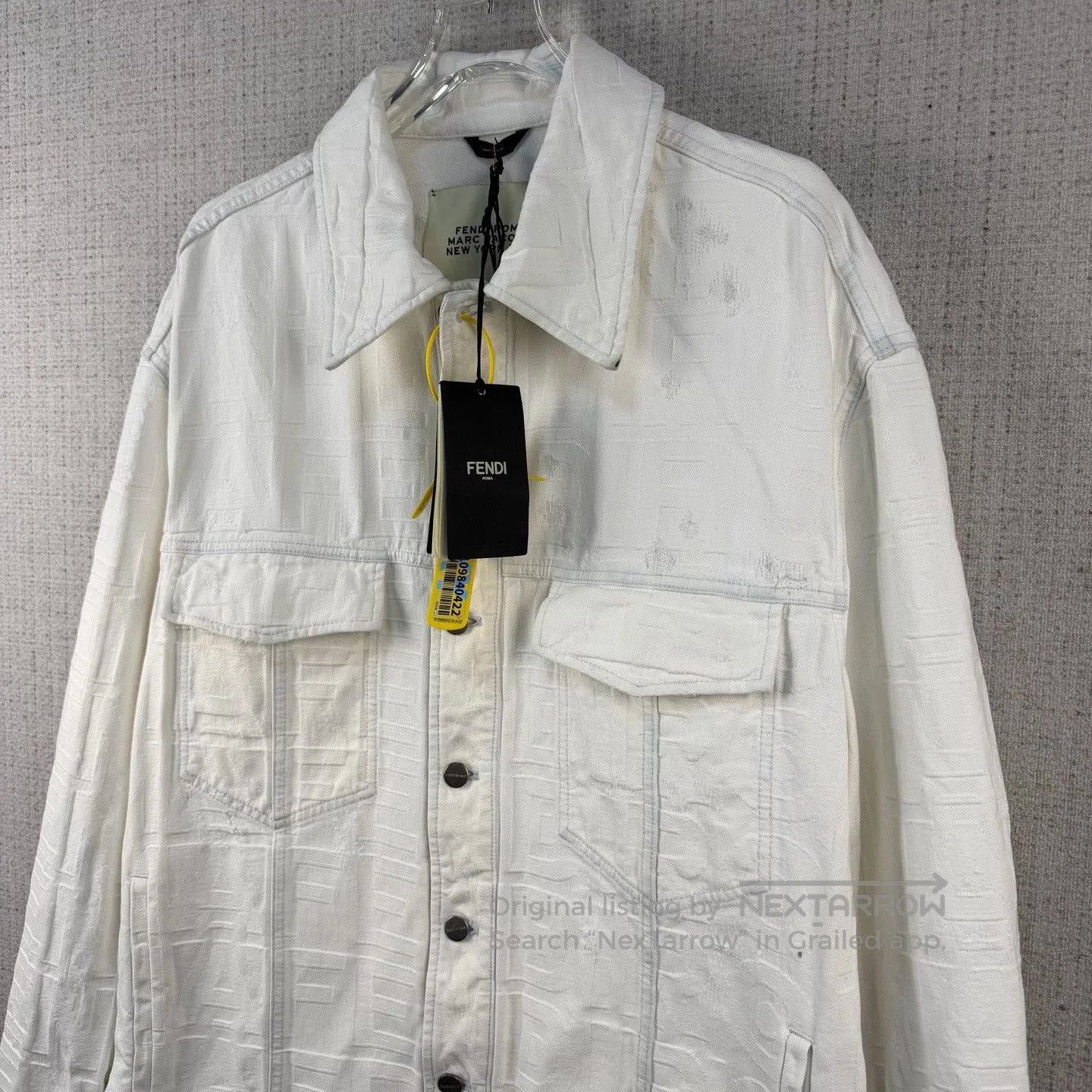 Fendi Fendi Capsule Double F Print Distressed Jacket. Size US L / EU 52-54 / 3 - 2 Thumbnail