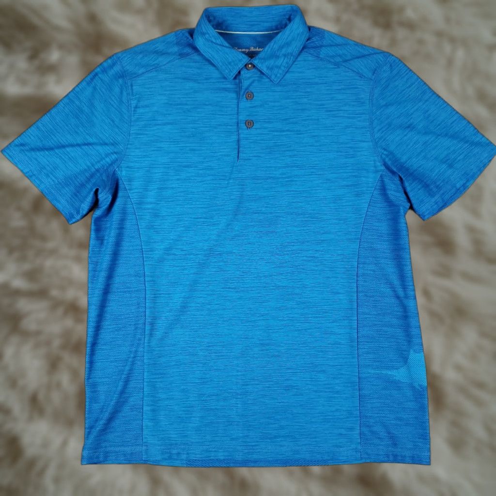 Tommy Bahama Tommy Bahama Polo Shirt Mens Medium Blue Polyester Big Marlin Logo Golf Shirt Size US M / EU 48-50 / 2 - 1 Thumbnail