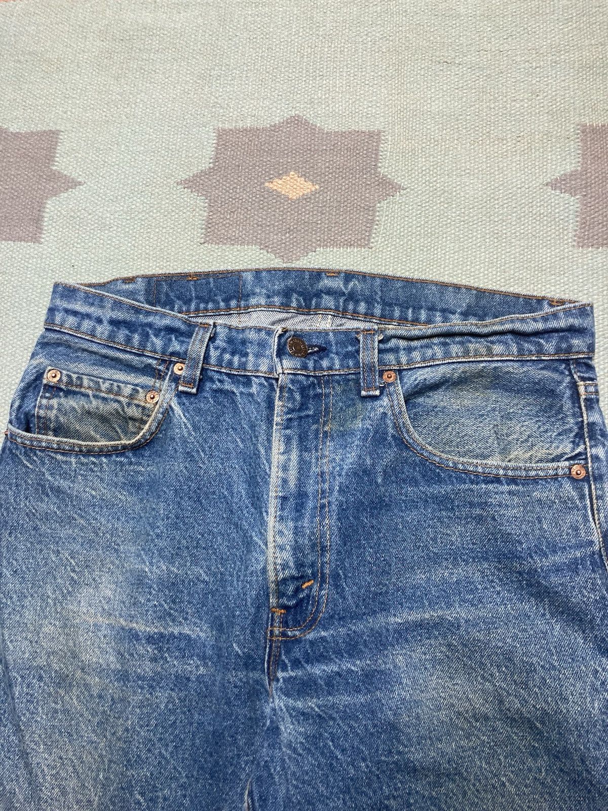 Levi's × Vintage Vtg 80s Levi’s 505 0216 jeans USA dark faded straight 33x31 Size US 33 - 8 Thumbnail