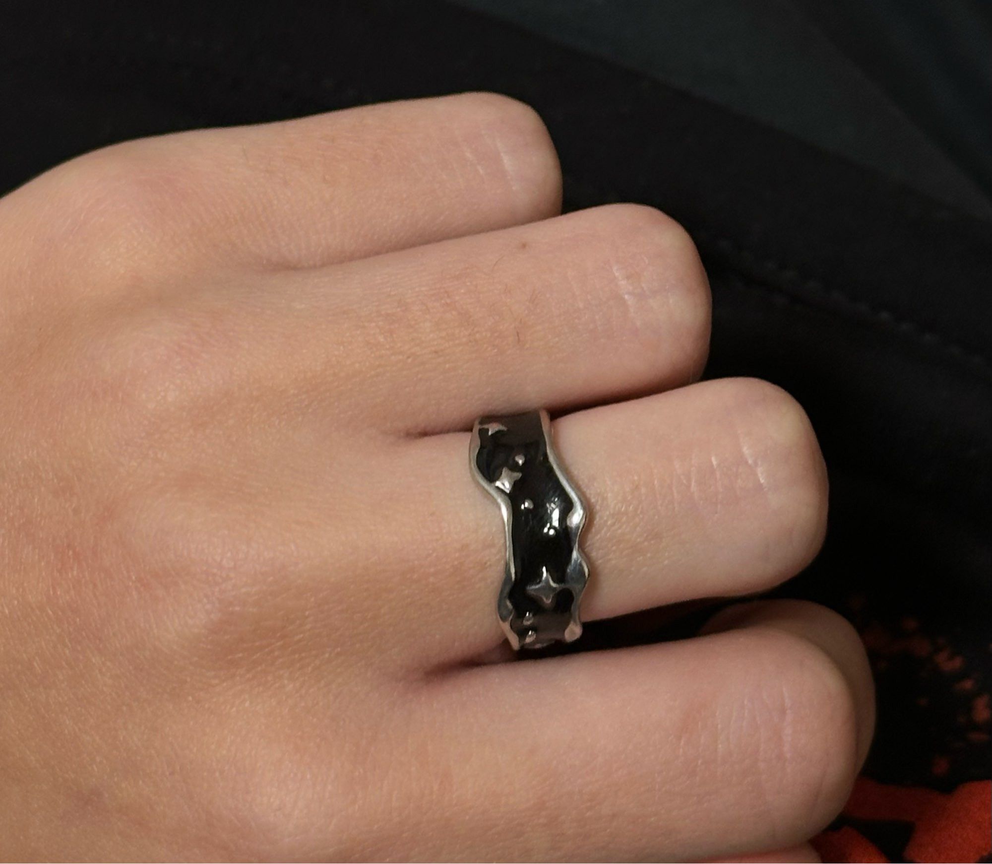 Japanese Brand × Jewelry Irregular Star Black Ring Size ONE SIZE - 3 Thumbnail