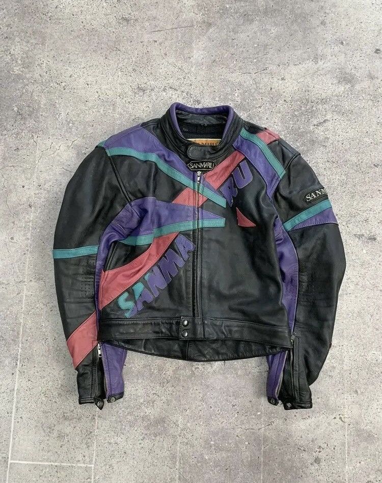 Genuine Leather × Japanese Brand Faded Leather Jacket Racing Vintage Brown Biker Size US L / EU 52-54 / 3 - 11 Thumbnail