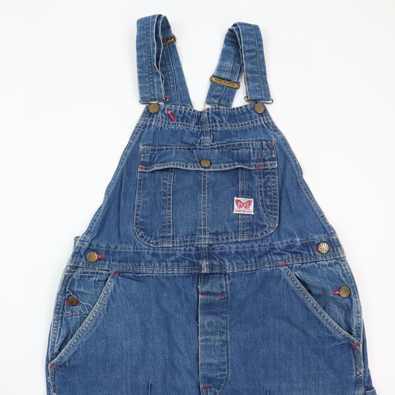 Rare × Vintage Vintage 50s Flys Sanforized Denim Low Back Overalls ...