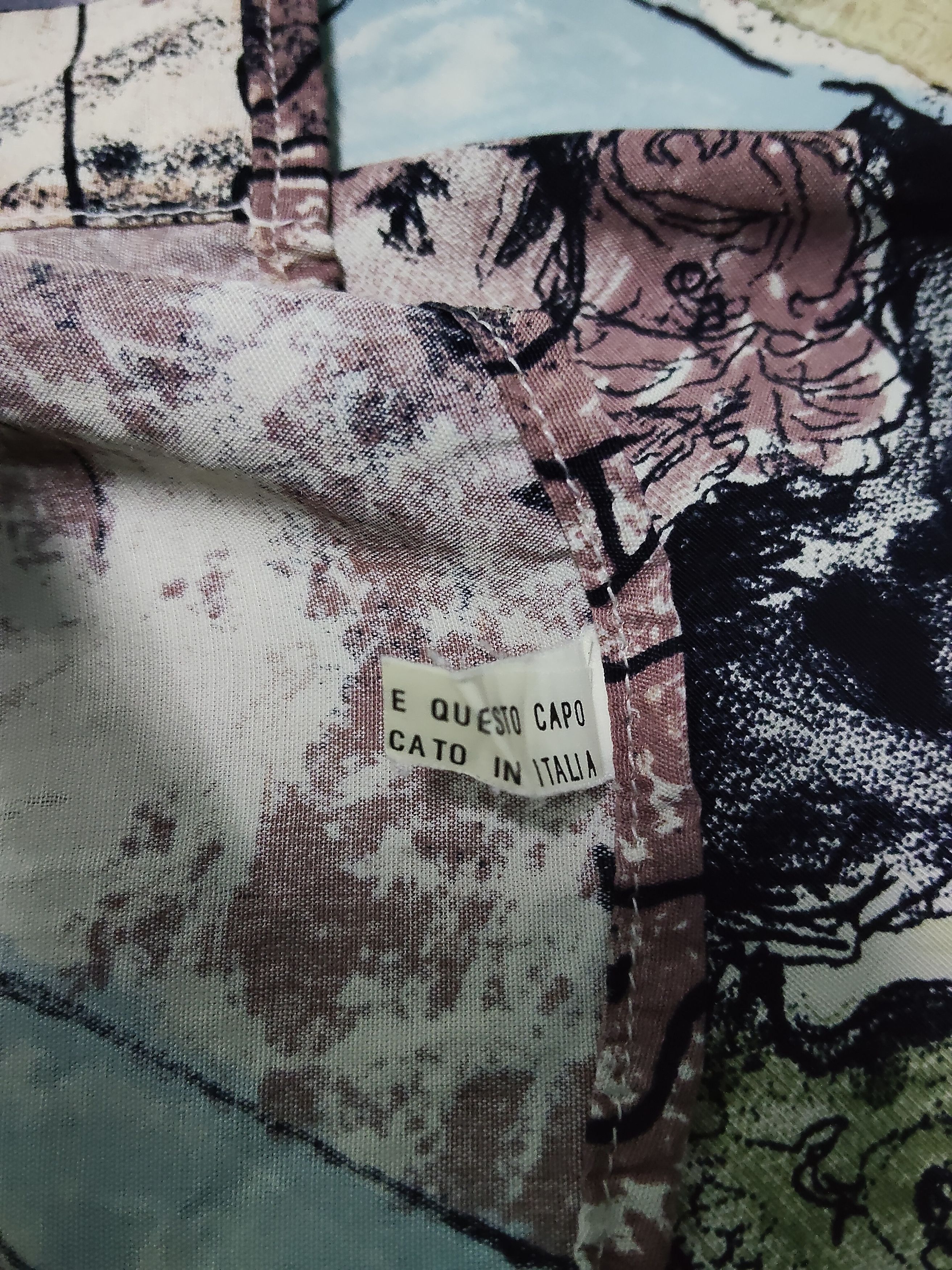 Vintage vintage unique crazy shirt rayon fullprint made in italy Size US L / EU 52-54 / 3 - 5 Thumbnail