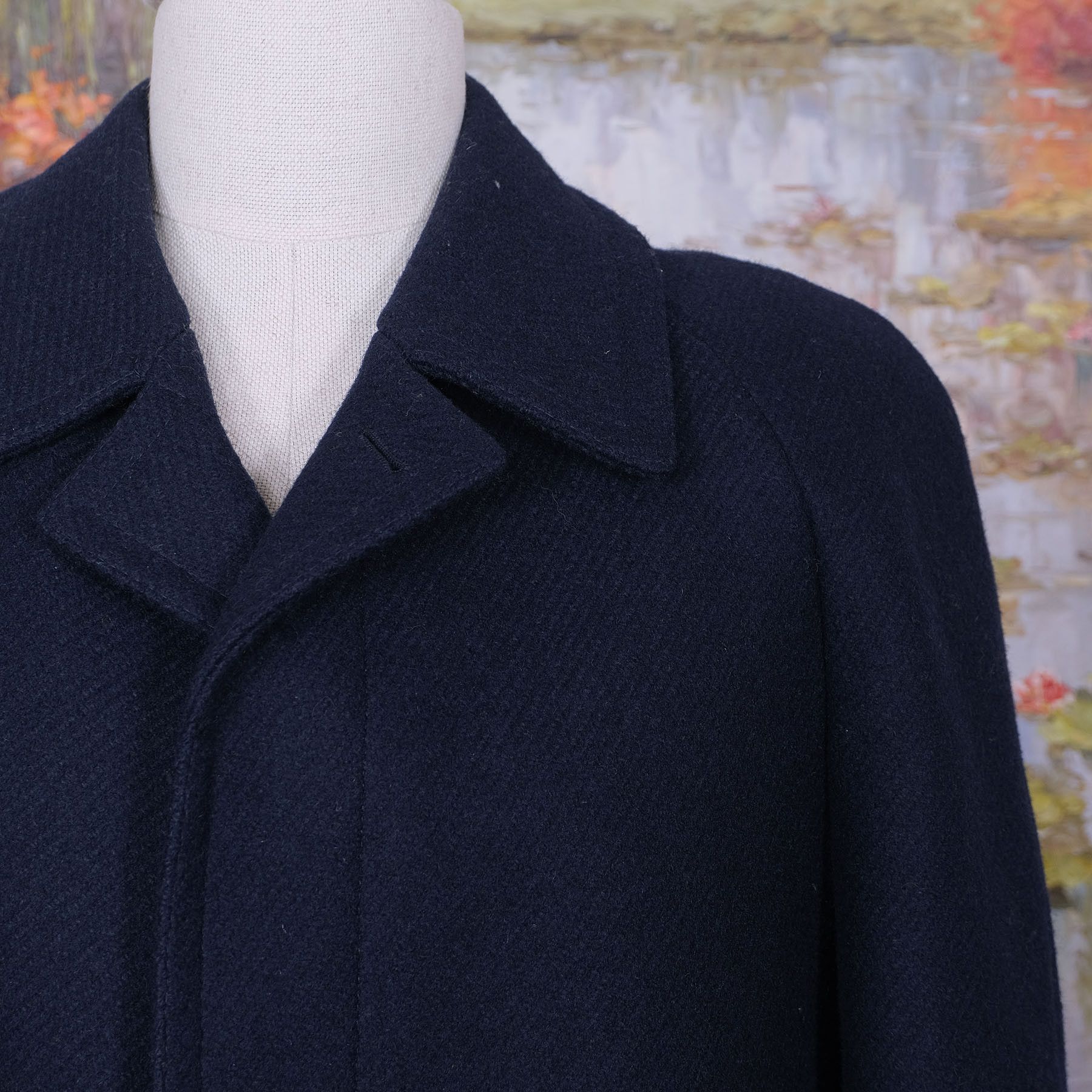 Vintage Brümmer, blue wool coat, size 40, rare mink lining Size US M / EU 48-50 / 2 - 2 Thumbnail