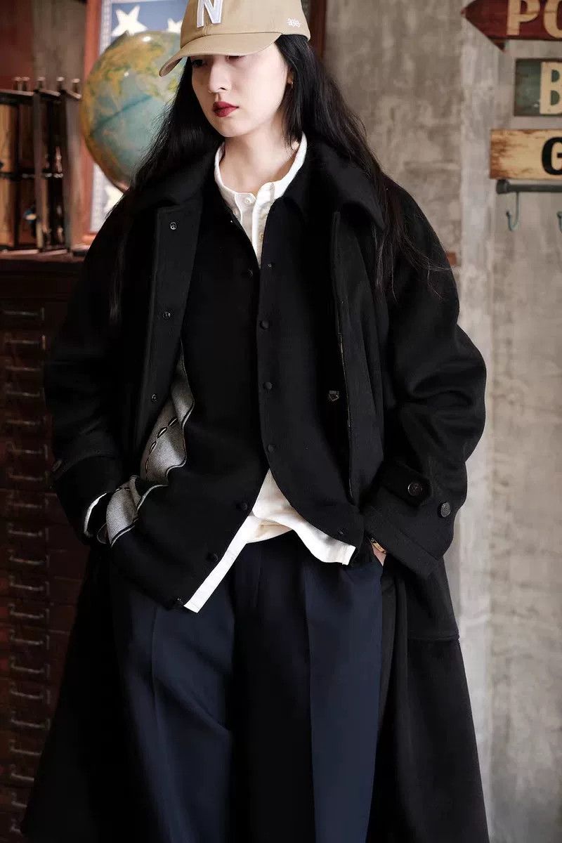 Mastercraft Union Labour Union Balmacaan Heavy Wool Trench Coat Size M / US 6-8 / IT 42-44 - 1 Thumbnail