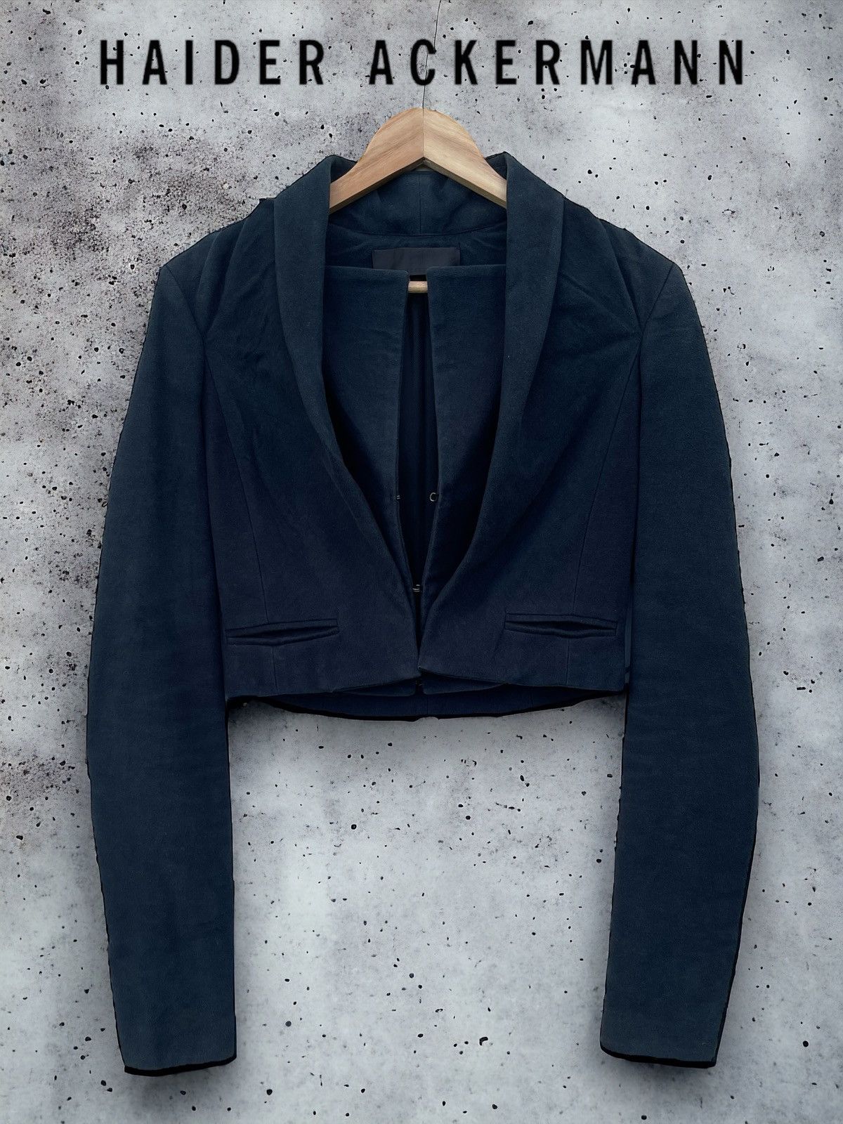 Haider Ackermann 🔥A/W 2013 HAIDER ACKERMANN MOLESKIN CROPPED JACKET Size S / US 4 / IT 40 - 2 Thumbnail