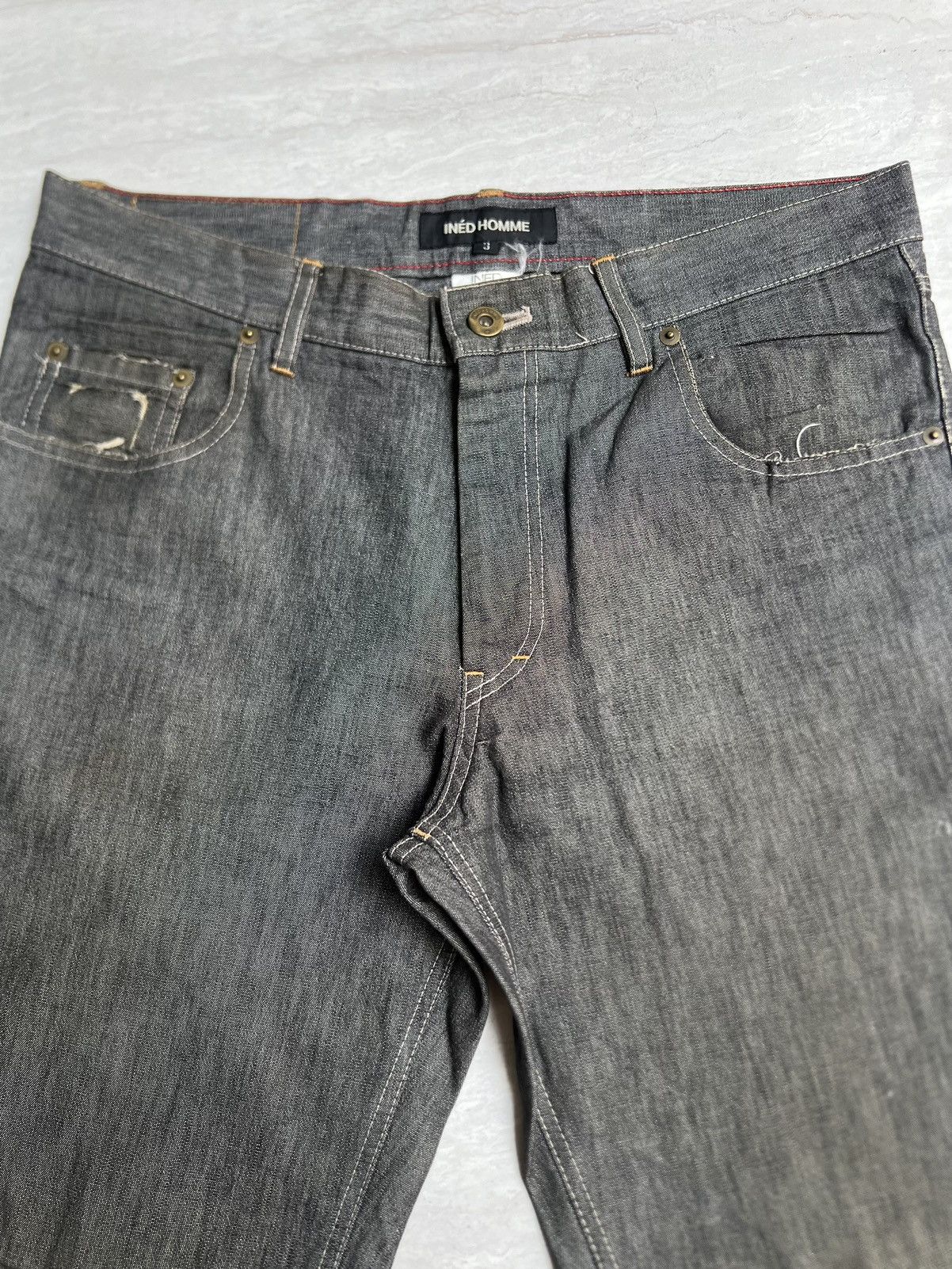 Yohji Yamamoto INED Yohji Yamamoto Denim Long Pants Size US 32 / EU 48 - 8 Thumbnail
