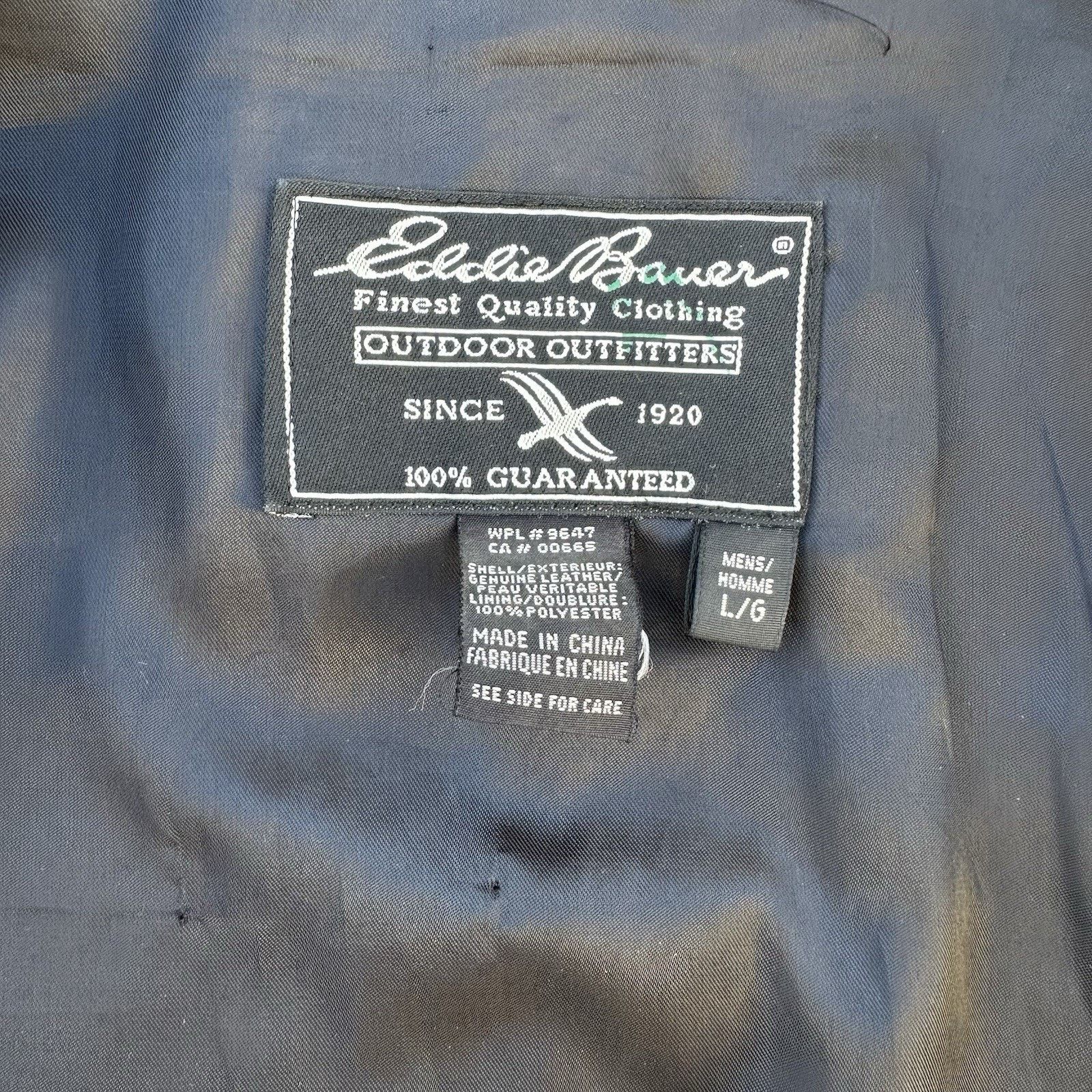 Eddie Bauer × Leather × Vintage Vintage Eddie Bauer Black Leather Jacket Motorcycle Biker Size US L / EU 52-54 / 3 - 4 Thumbnail