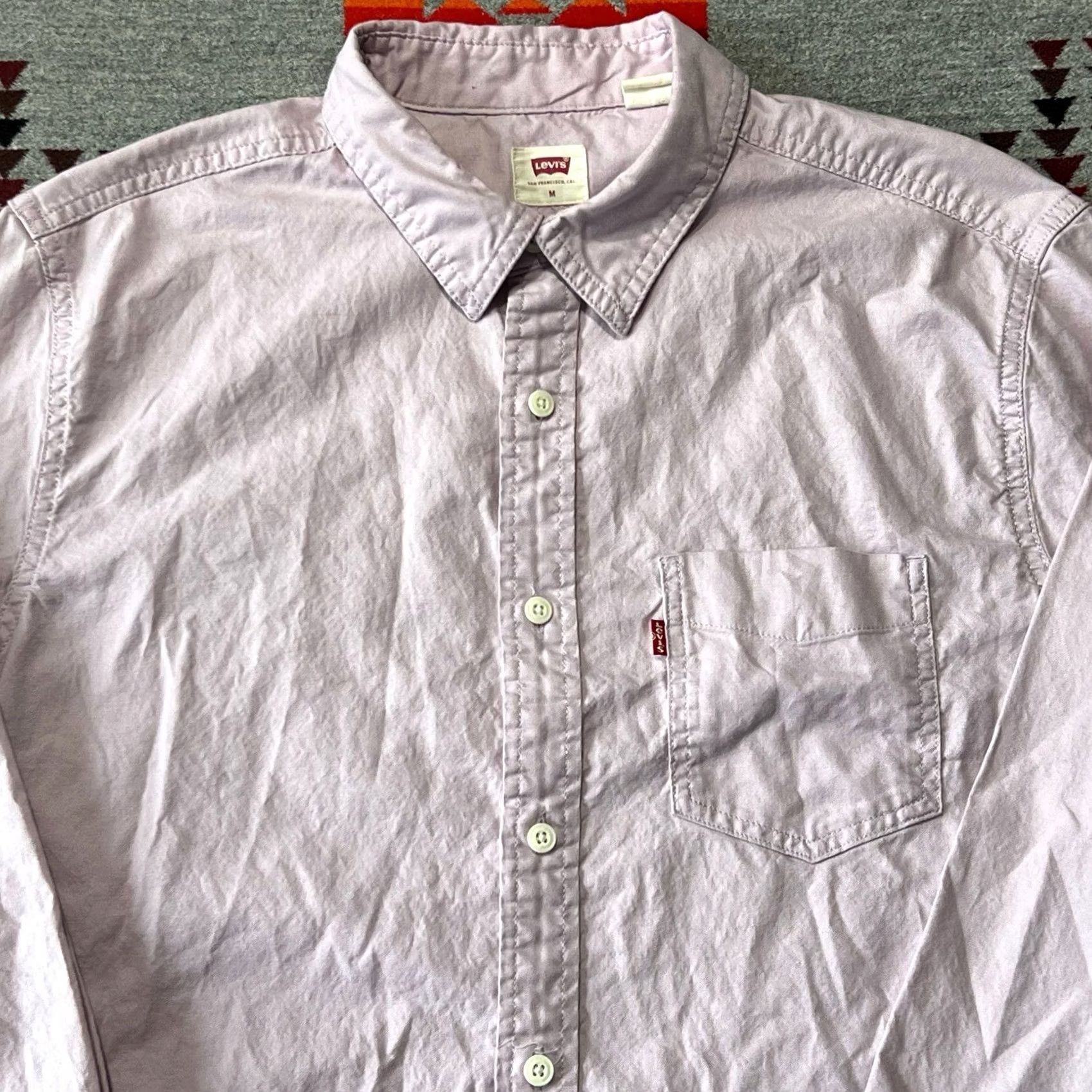 Levi's Levi's Shirt Mens Medium Pink Button Up Long Sleeve Red Tab Size US M / EU 48-50 / 2 - 7 Thumbnail