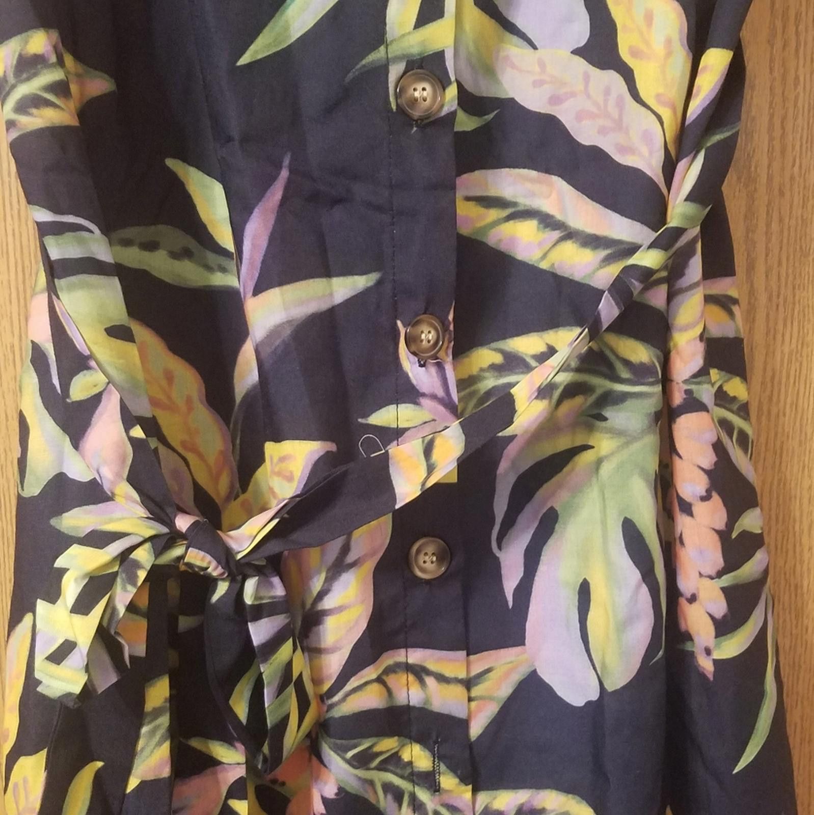Other NWT Cupshe Tropical Print Short Sleeve Dress Size Medium Size M / US 6-8 / IT 42-44 - 3 Thumbnail