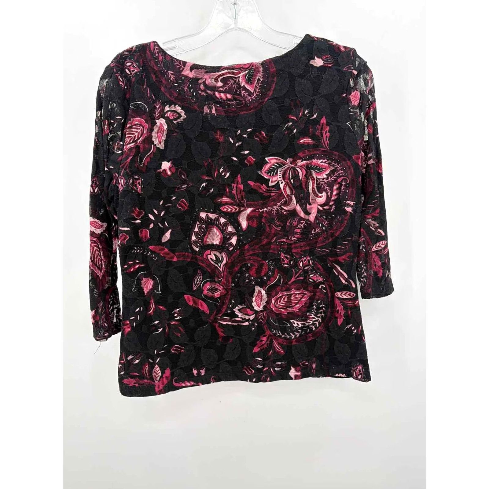 Incu INC Black Floral Blouse Size Medium Size M / US 6-8 / IT 42-44 - 3 Thumbnail