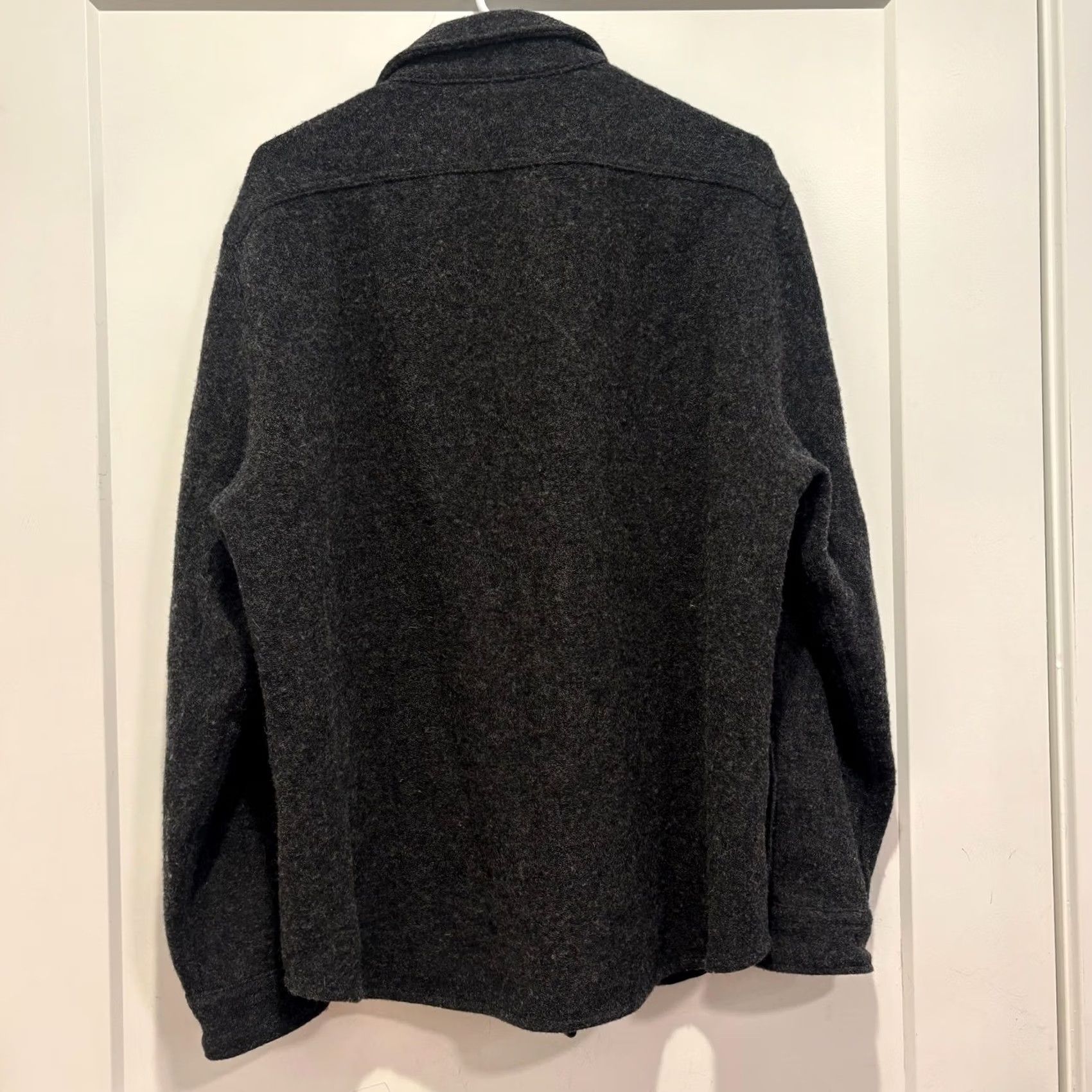 J.Crew VINTAGE J.Crew Oarsman Shirt Jacket Charcoal Gray Mens Large 100% Wool 90s Size US L / EU 52-54 / 3 - 4 Thumbnail