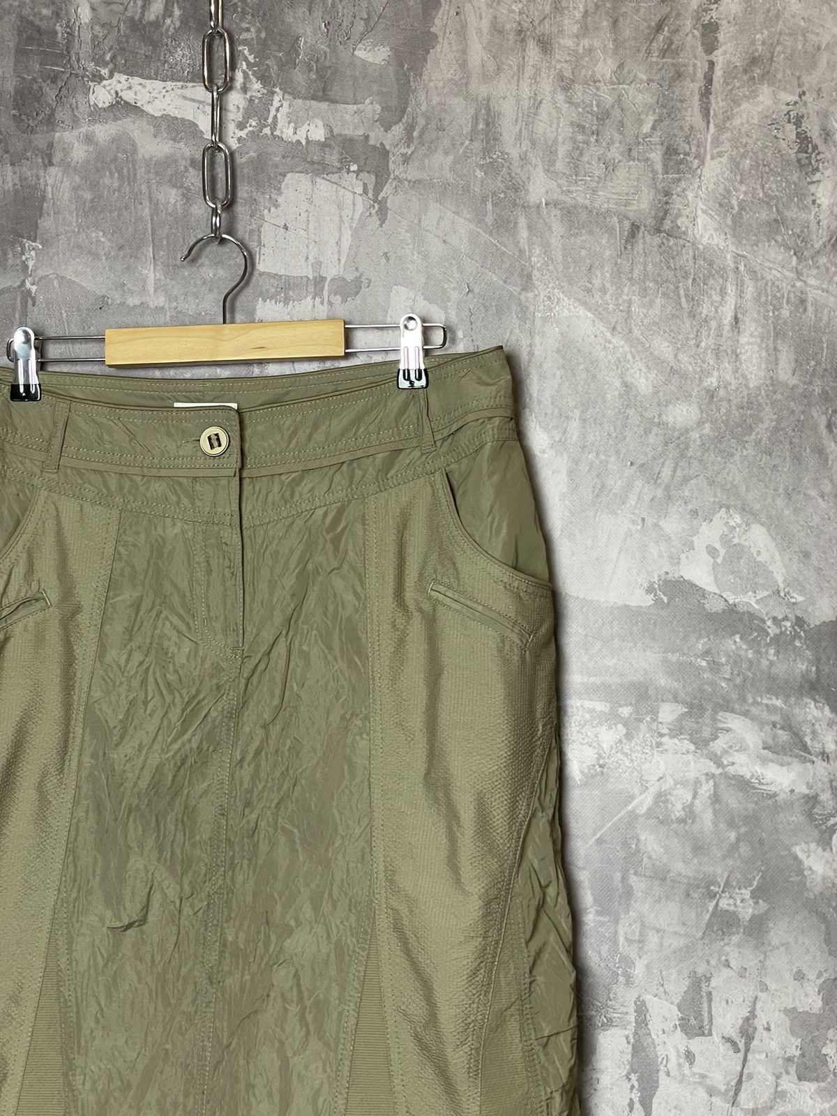 Japanese Brand × Vintage VINTAGE JAPANESE STYLE NYLON MID SKIRT Size 35" - 4 Thumbnail