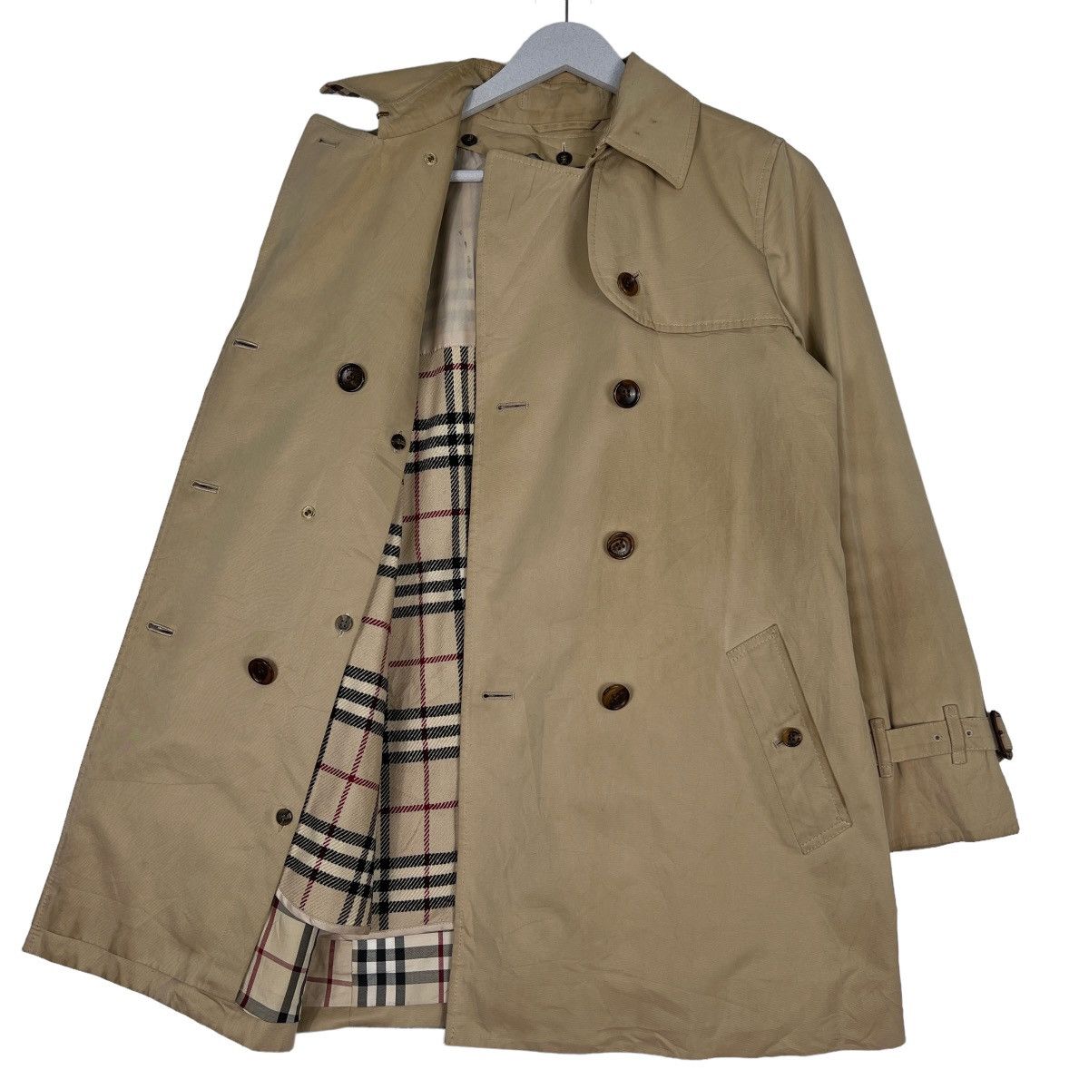Burberry 🔥 BURBERRY LINER NOVA CHECK TRENCH COAT Size US S / EU 44-46 / 1 - 1 Thumbnail