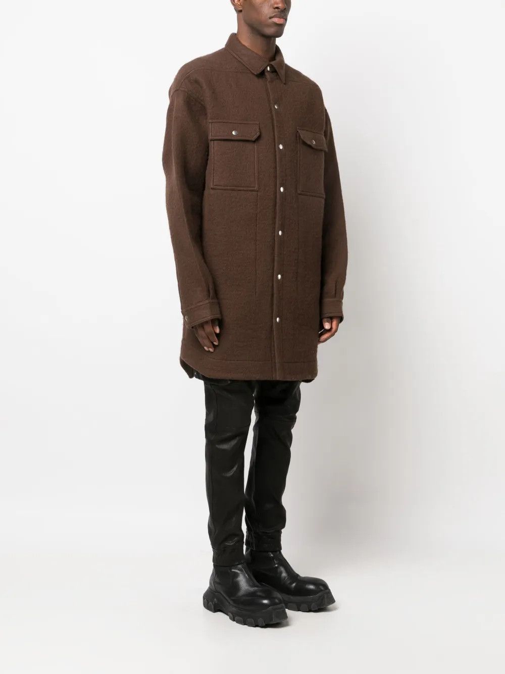 Rick Owens o1y0325 Coat in Dark Brown Size US M / EU 48-50 / 2 - 3 Thumbnail