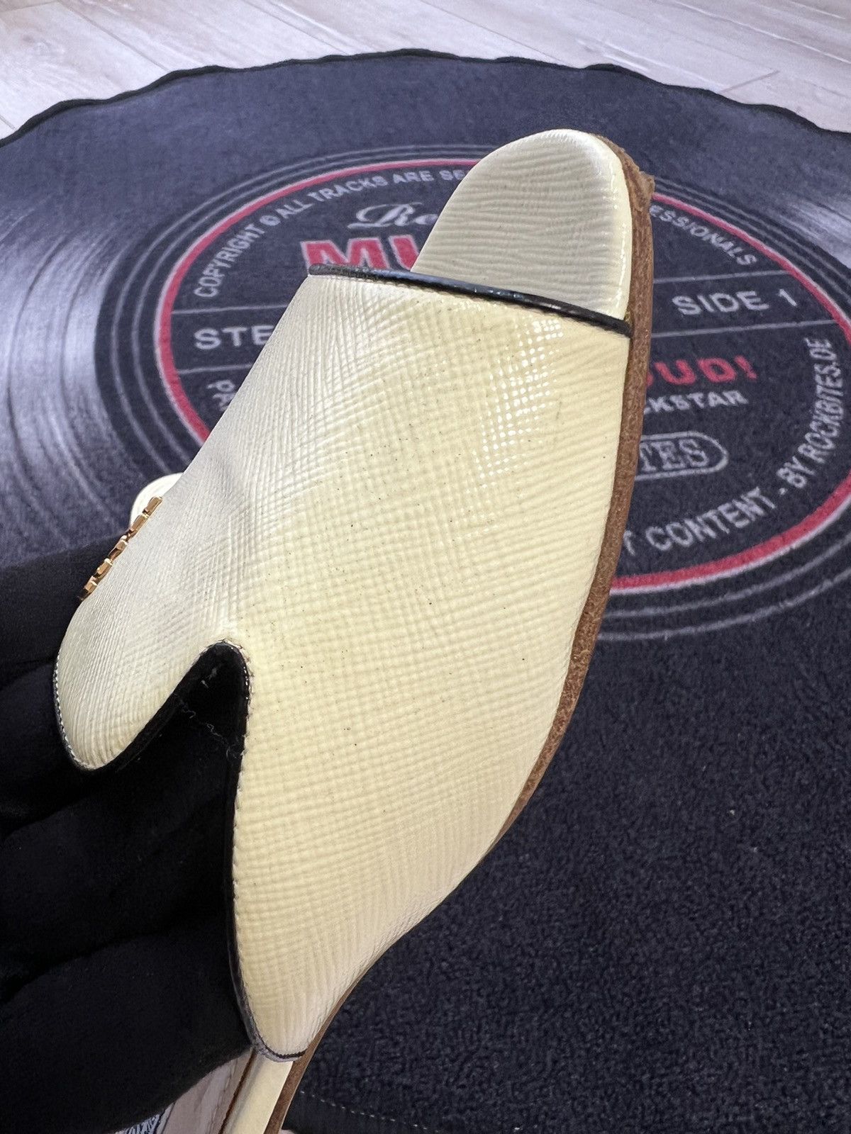 Miu Miu × Prada × Vintage Prada Logo Slides Size US 7.5 / IT 37.5 - 10 Thumbnail