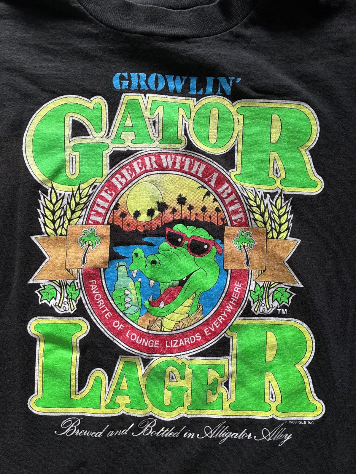 Fruit Of The Loom Vintage 90s Growlin Gator Lager Beer T Shirt. Size M Size US M / EU 48-50 / 2 - 3 Thumbnail