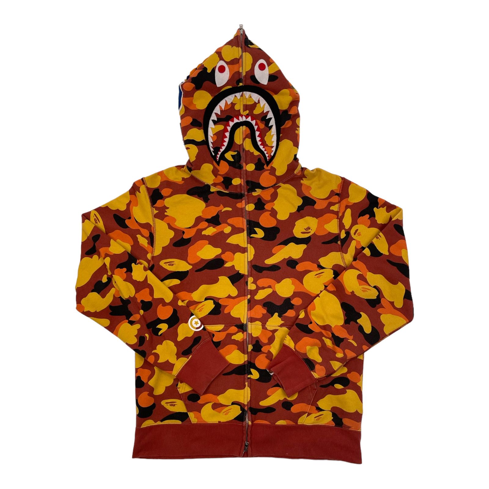 image of Bape Shark Wgm Wappen Hooded Sweatshirt Ultimate 1St Camo, Men's (Size XL)